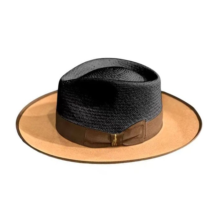 Bellyhat Exclusive Panama and Felt Two Tone Fox-Black/Camel