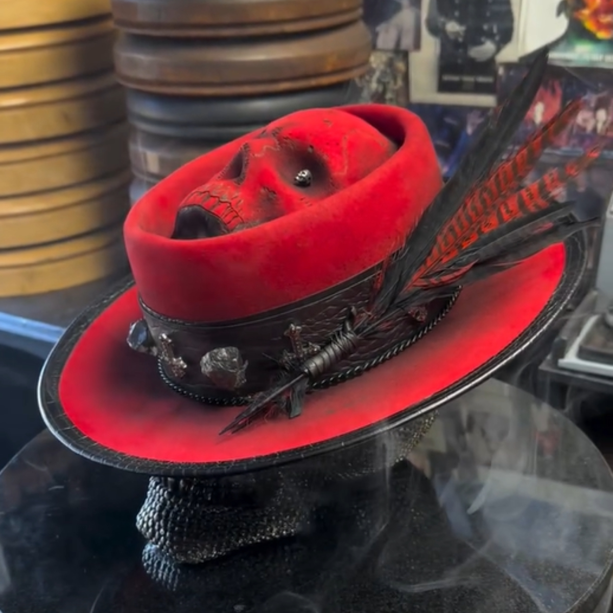 Skull Crown In Dark Red