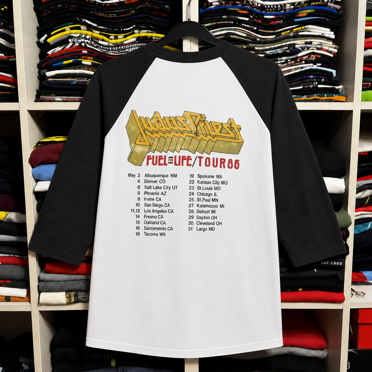 Rare Hard To Find Vintage Judas Priest Raglan T-Shirt, Nearly Sold Out Collectors Piece