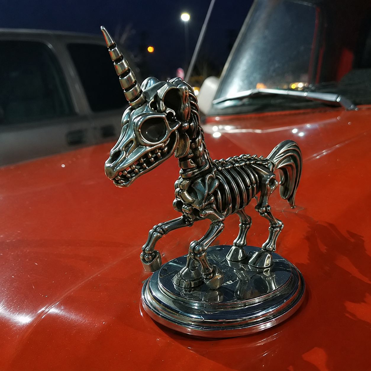 Unicorn Skeleton Hood Ornament