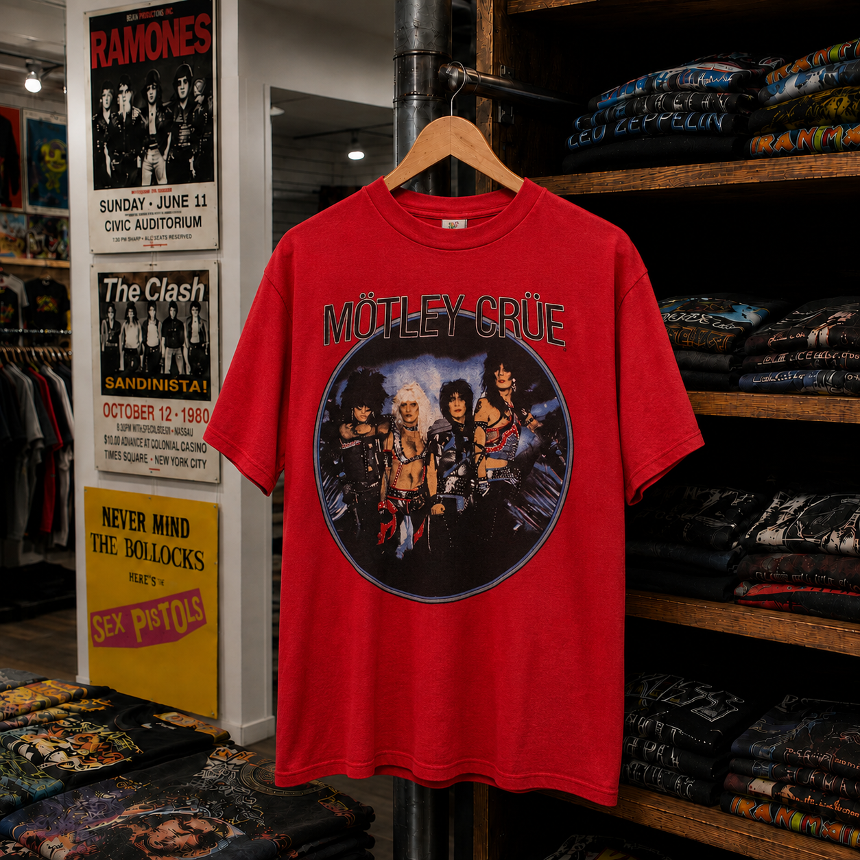 Mötley Crüe Vintage Rare T-Shirt,Nearly Sold Out Collectors Piece