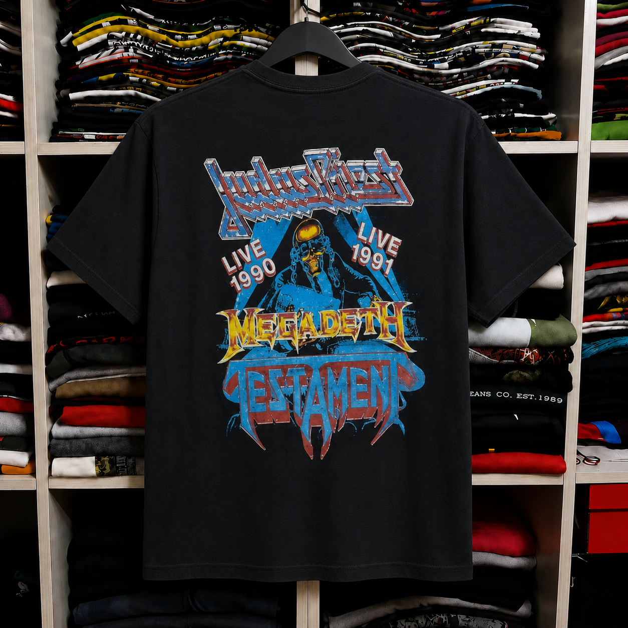 Vintage Judas Priest Fuel For Life Concert T Shirt 1986 Black