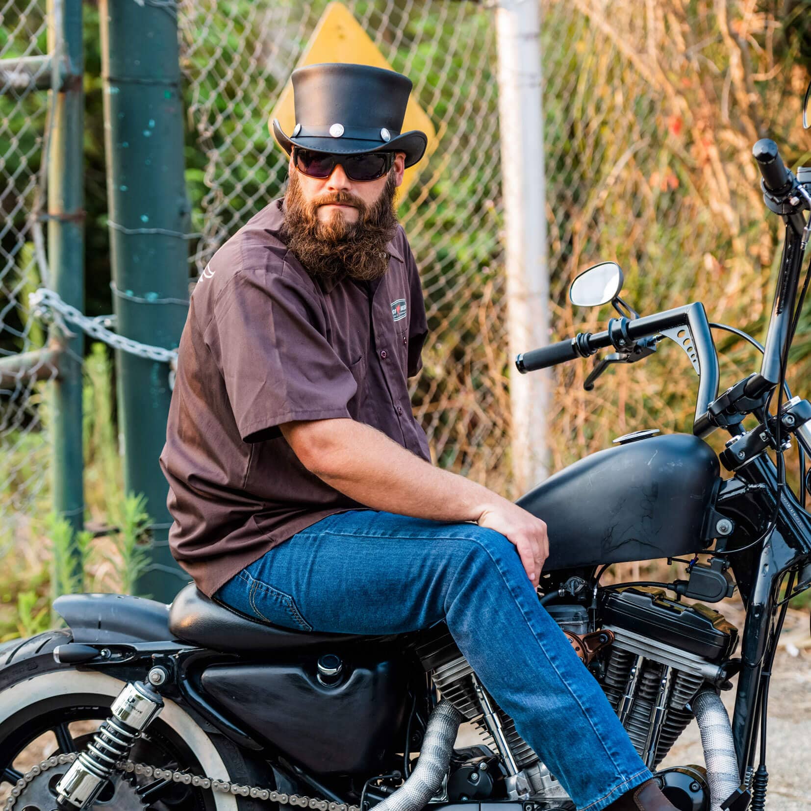 HAMPTON - MENS LEATHER TOP HAT
