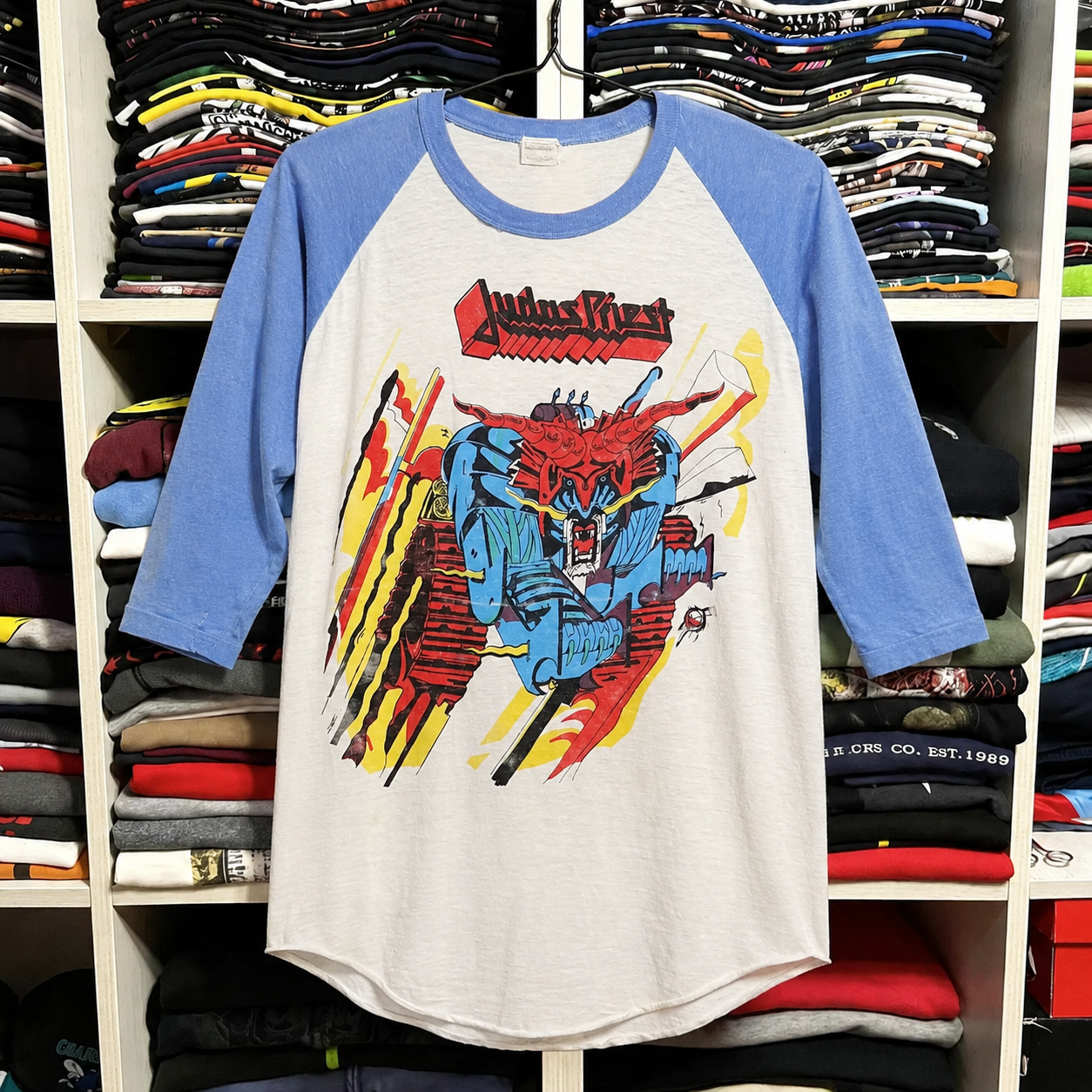 Rare Hard To Find Vintage Judas Priest Raglan T-Shirt, Nearly Sold Out Collectors Piece