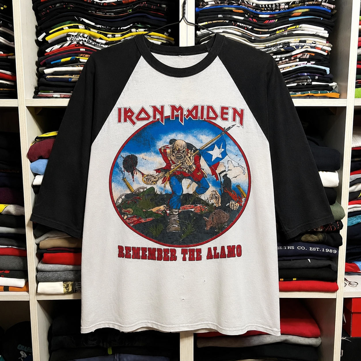 Rare Hard To Find Vintage Iron Maiden Raglan T-Shirt, Nearly Sold Out Collectors Piece