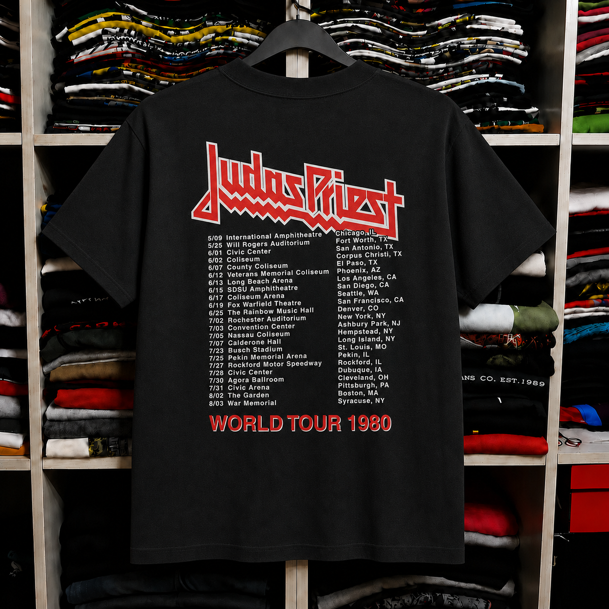 Vintage Judas Priest Fuel For Life Concert T Shirt 1986 Black