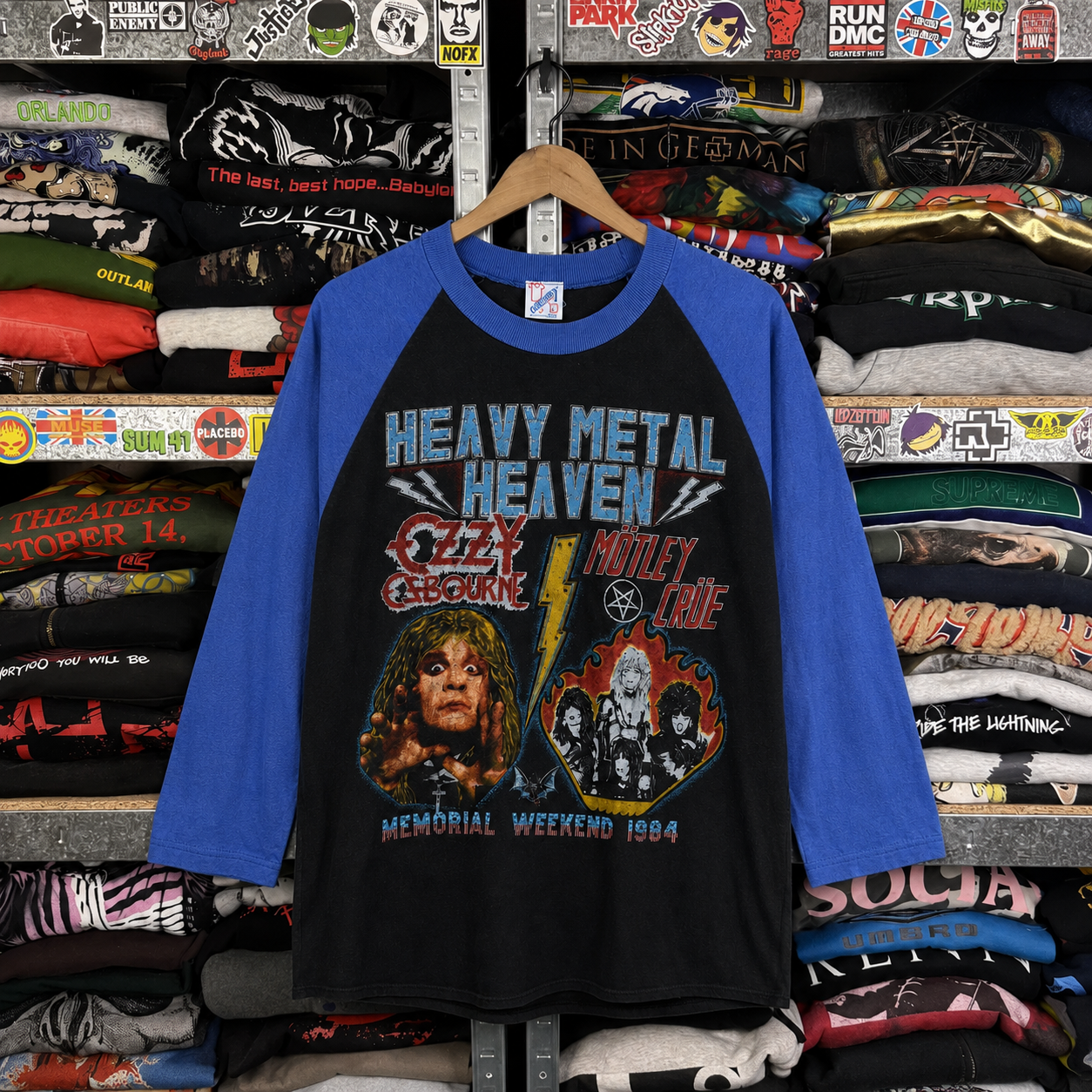Rare Hard To Find Vintage Ozzy Osbourne Raglan Shirt, Nearly Sold Out Collectors Piece