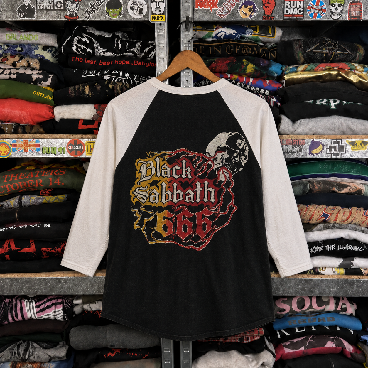 Rare Hard To Find Vintage Black Sabbath Raglan Shirt, Nearly Sold Out Collectors Piece