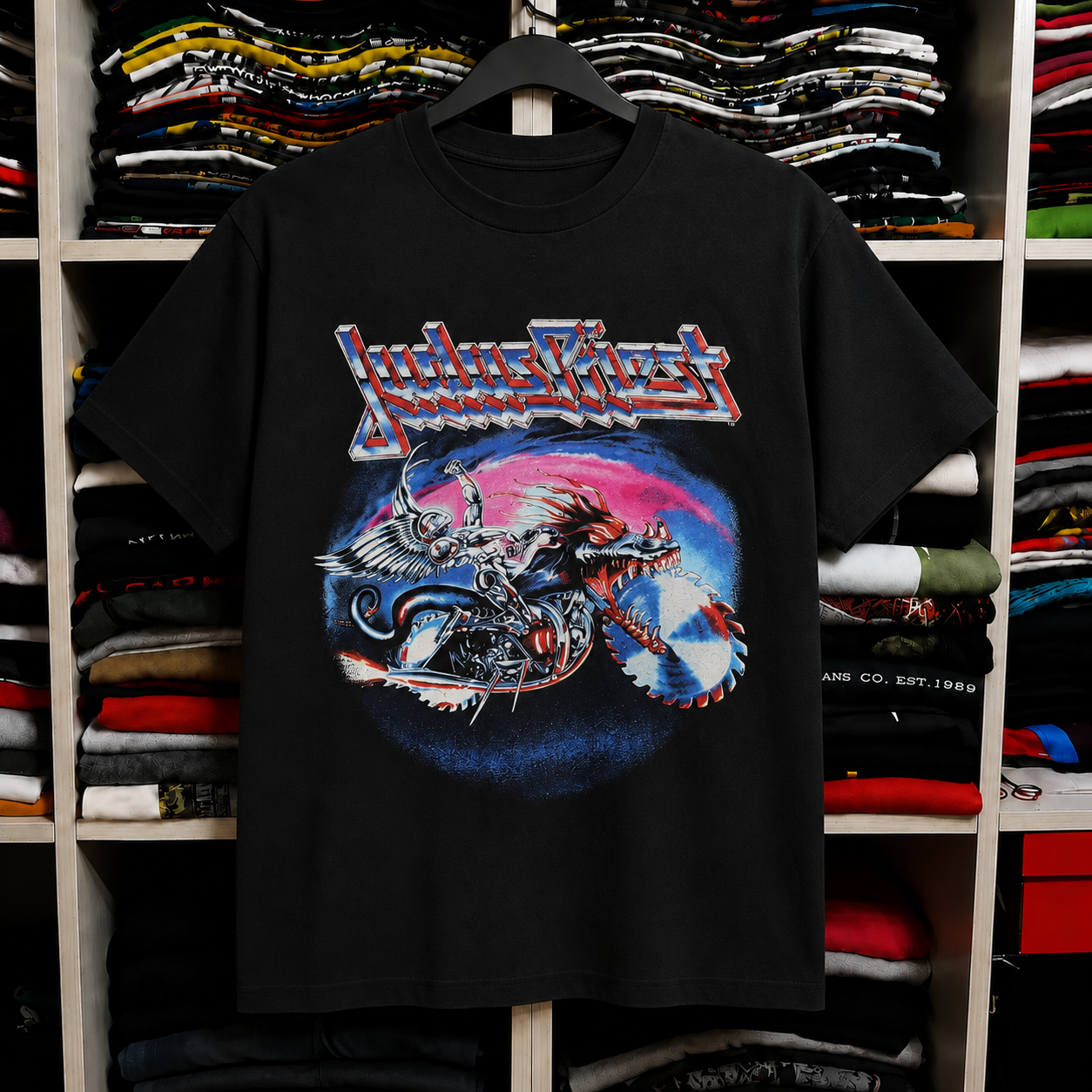 Vintage Judas Priest Fuel For Life Concert T Shirt 1986 Black