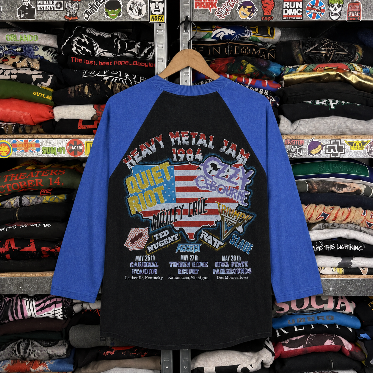 Rare Hard To Find Vintage Ozzy Osbourne Raglan Shirt, Nearly Sold Out Collectors Piece