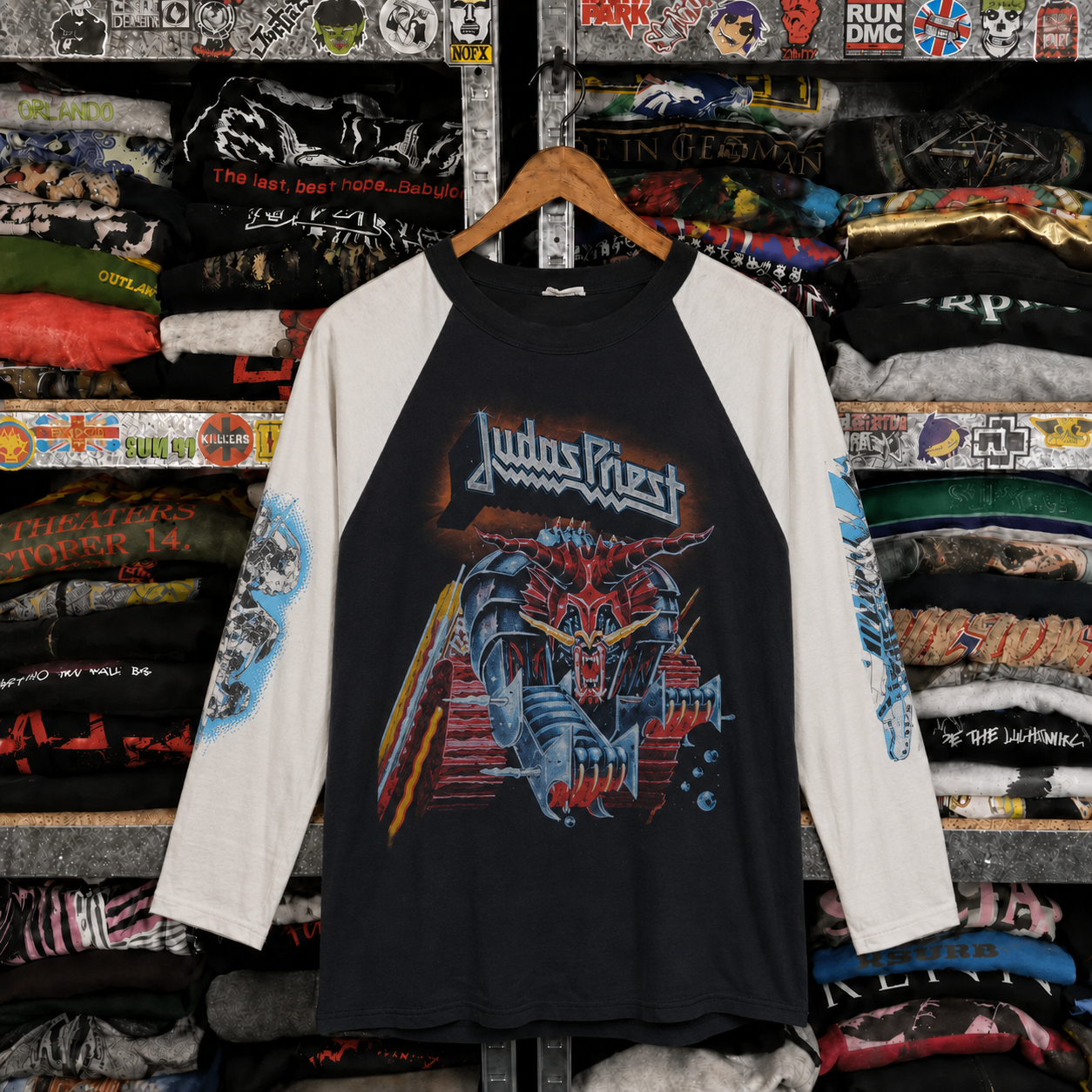 Rare Hard To Find Vintage Judas Priest Raglan T-Shirt, Nearly Sold Out Collectors Piece