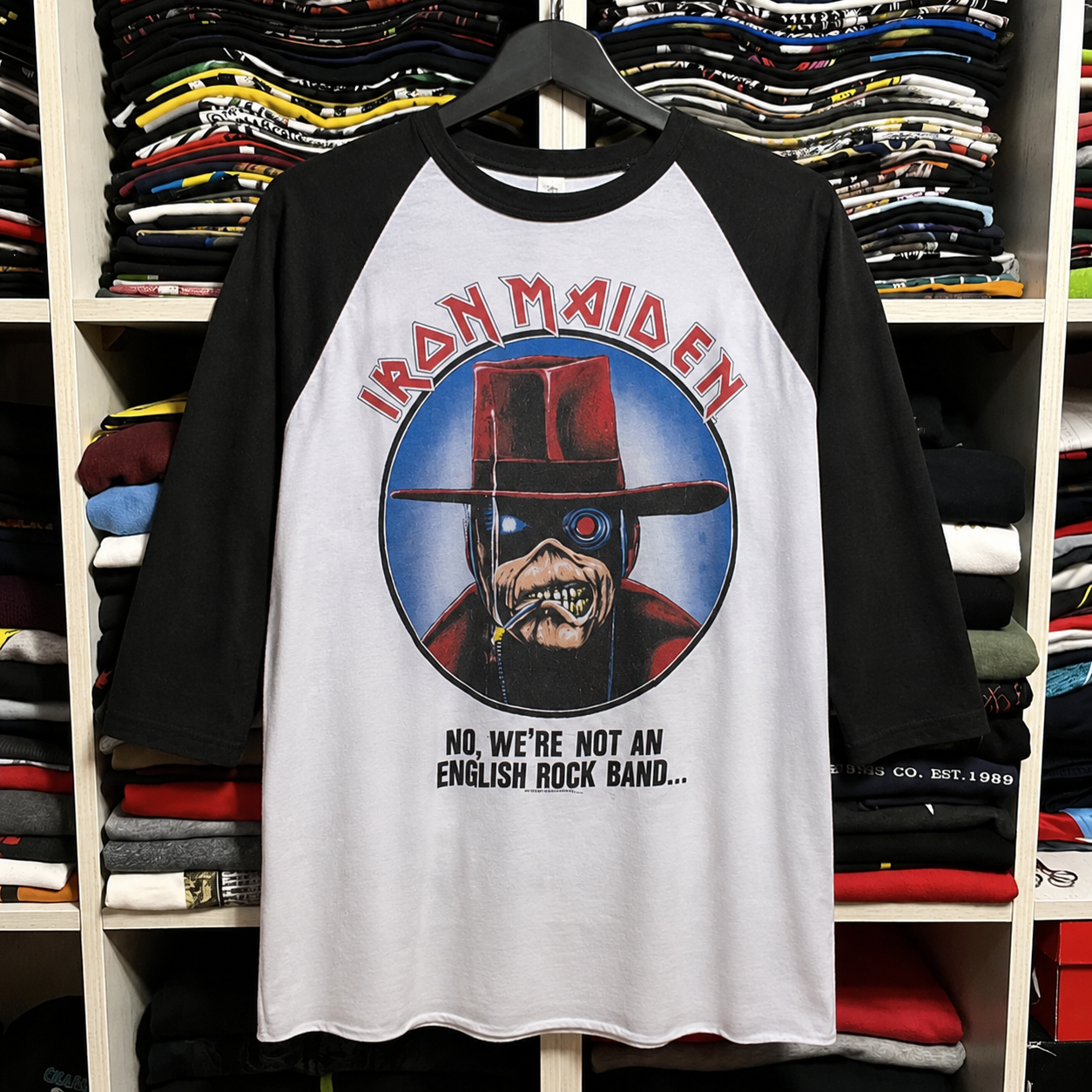 Rare Hard To Find Vintage Iron Maiden Raglan T-Shirt, Nearly Sold Out Collectors Piece