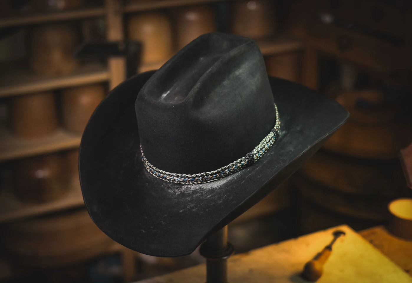 Brick crown cowboy hat