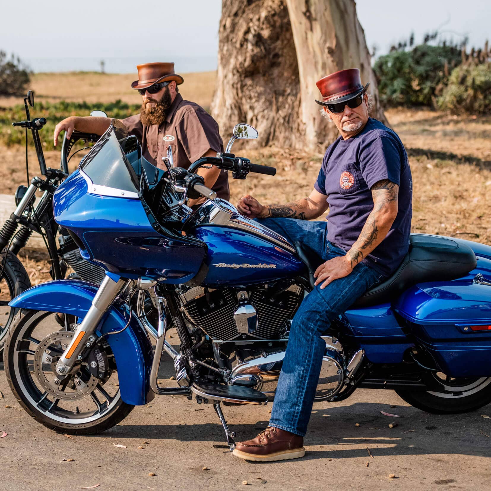 HAMPTON - MENS LEATHER TOP HAT