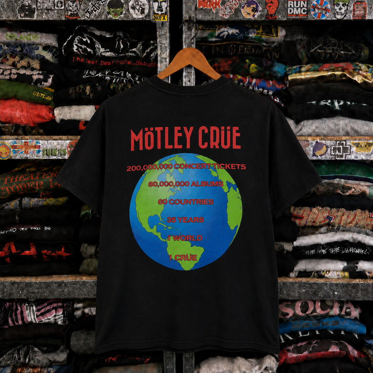 Mötley Crüe Vintage Rare T-Shirt,Nearly Sold Out Collectors Piece