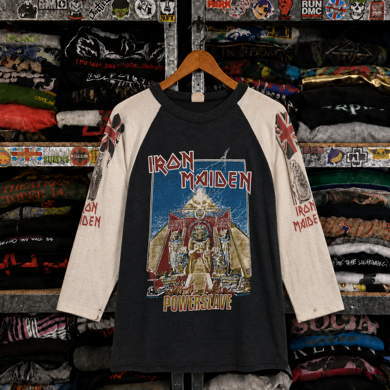 Rare Hard To Find Vintage Iron Maiden Raglan T-Shirt, Nearly Sold Out Collectors Piece