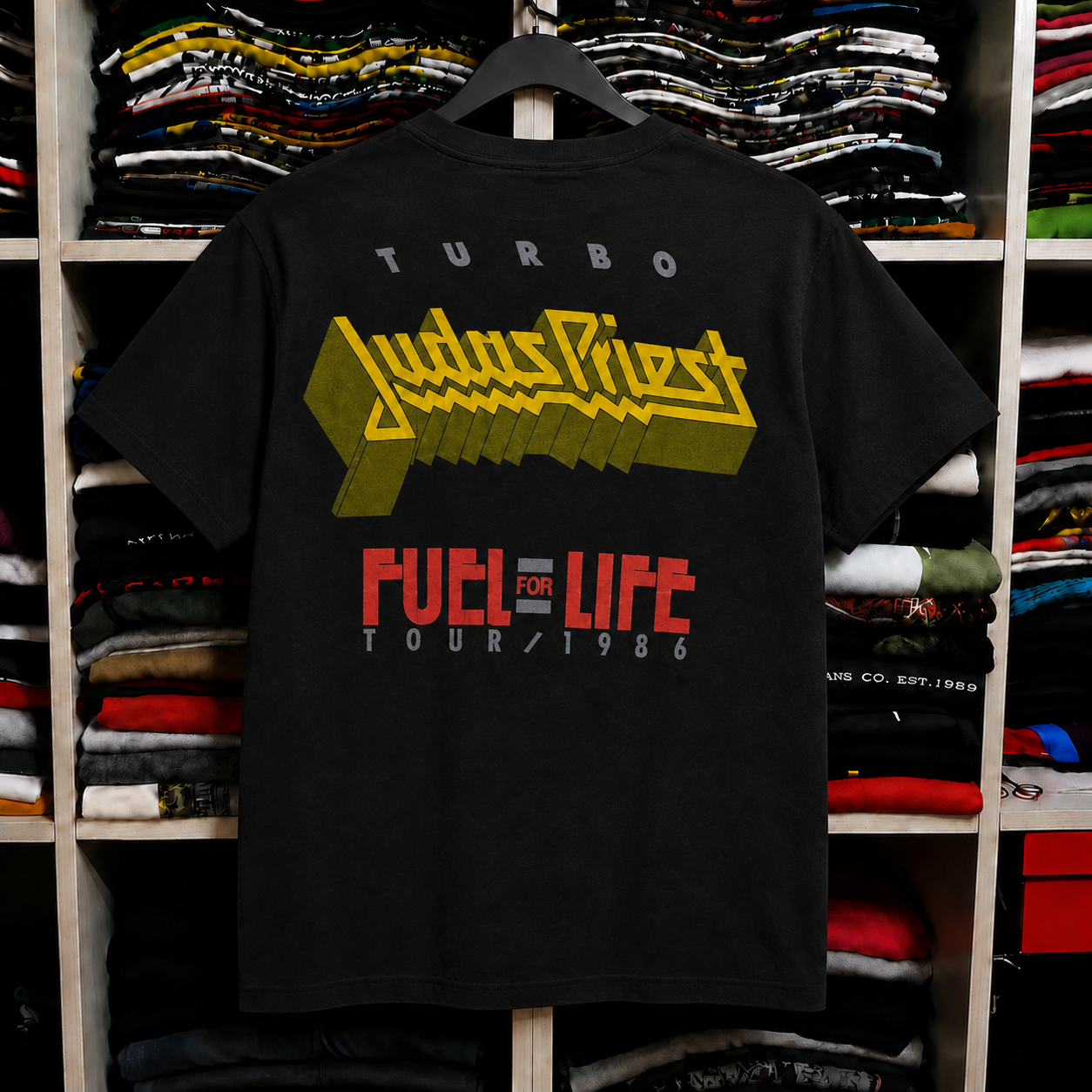 Vintage Judas Priest Fuel For Life Concert T Shirt 1986 Black