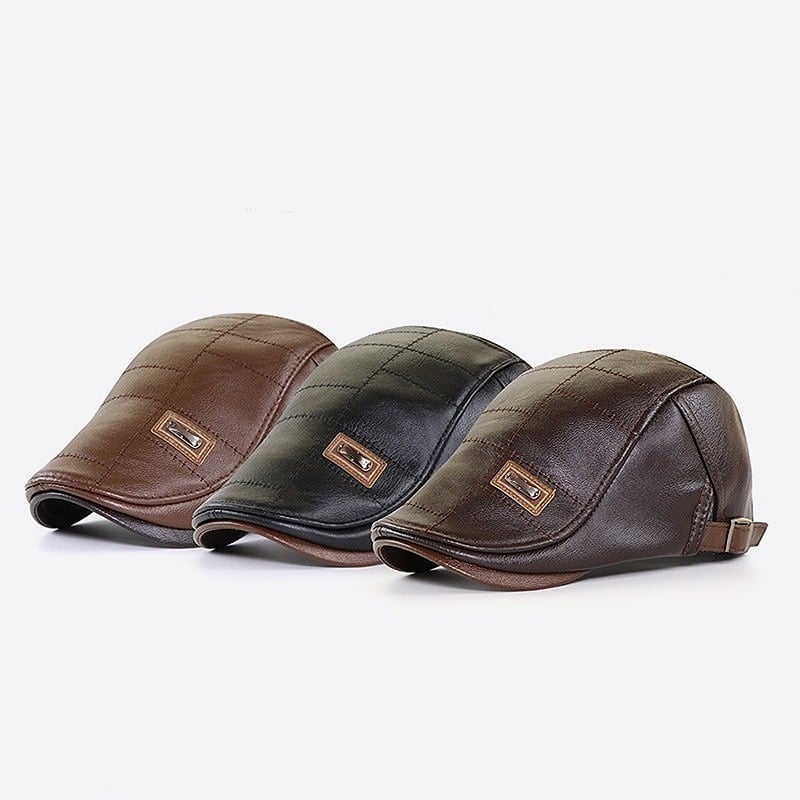 2023 High Quality Trendy Leather Beret