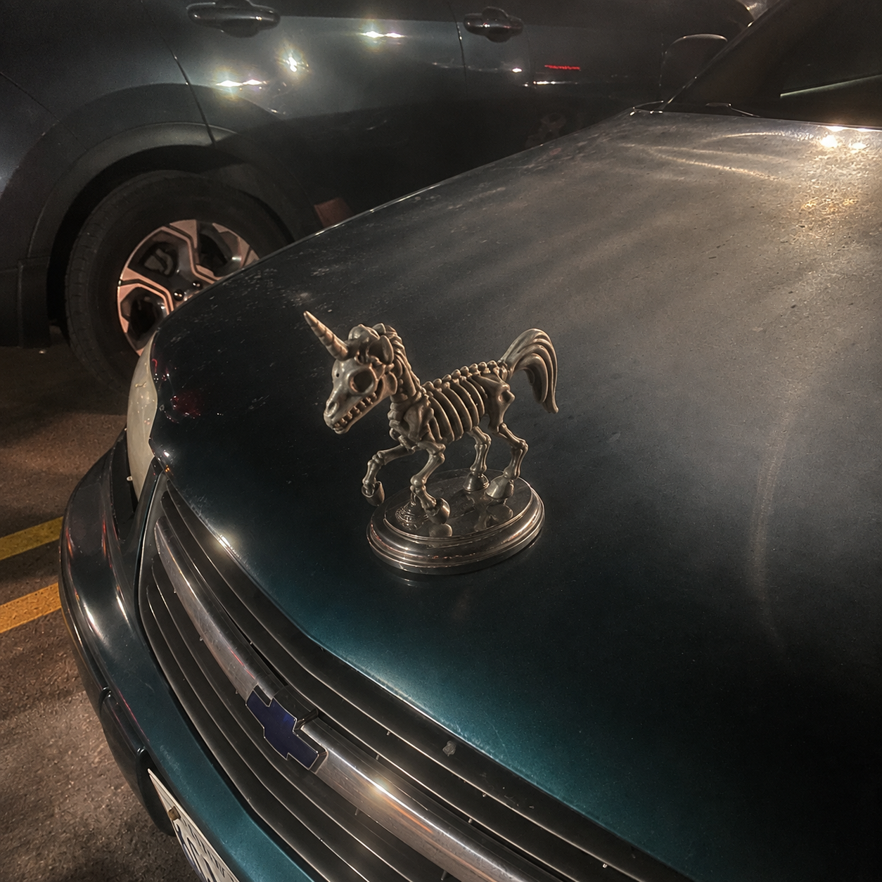 Unicorn Skeleton Hood Ornament