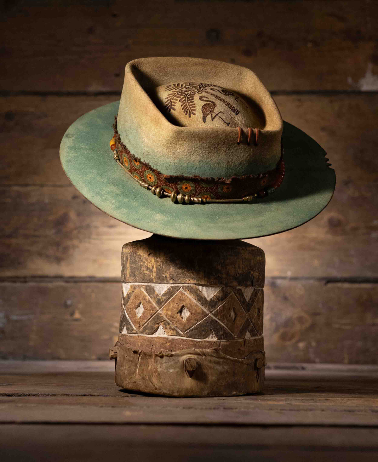 Flamenco - Blunt Panga - African Luxury Hats Hand-blocked in Cape Town