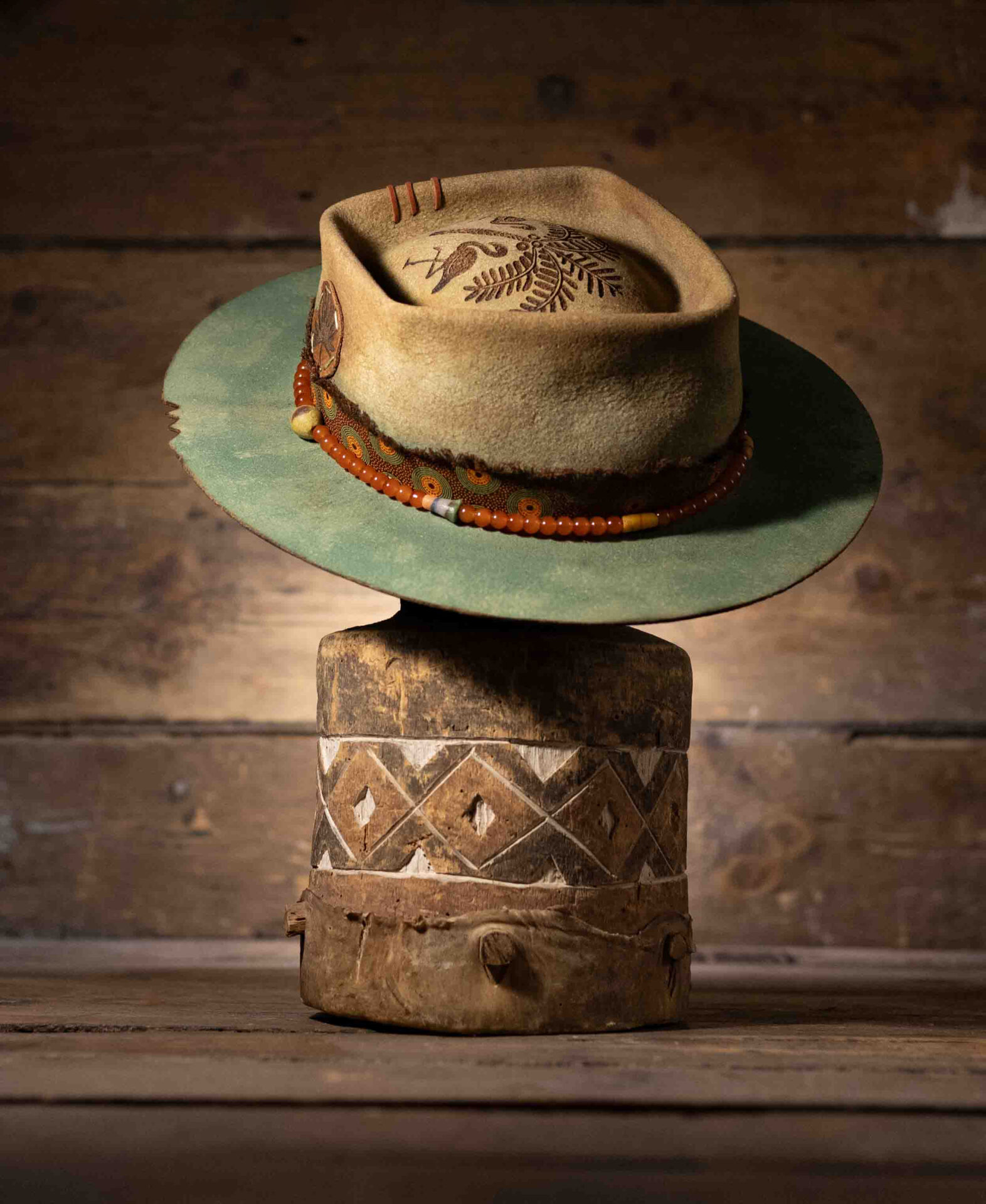 Flamenco - Blunt Panga - African Luxury Hats Hand-blocked in Cape Town