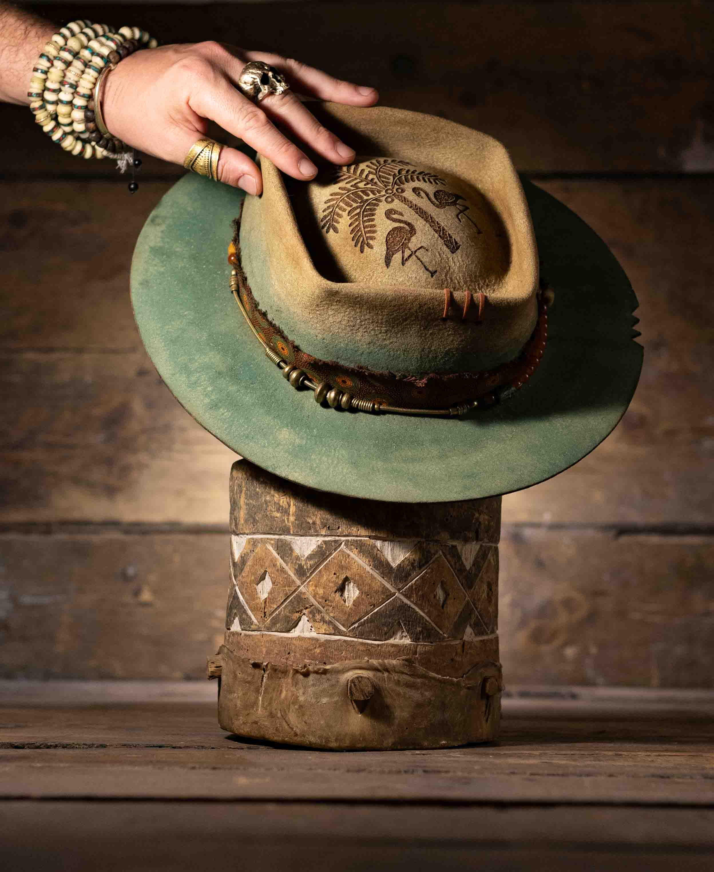 Flamenco - Blunt Panga - African Luxury Hats Hand-blocked in Cape Town