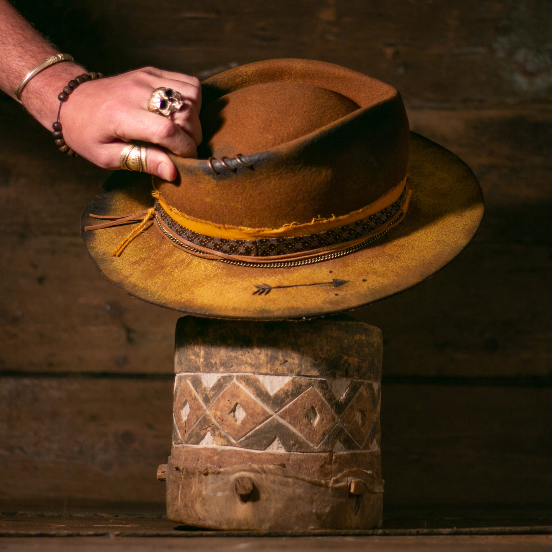 Kianga - Blunt Panga - African Luxury Felt Hats Hand-blocked in Cape Town, SA.