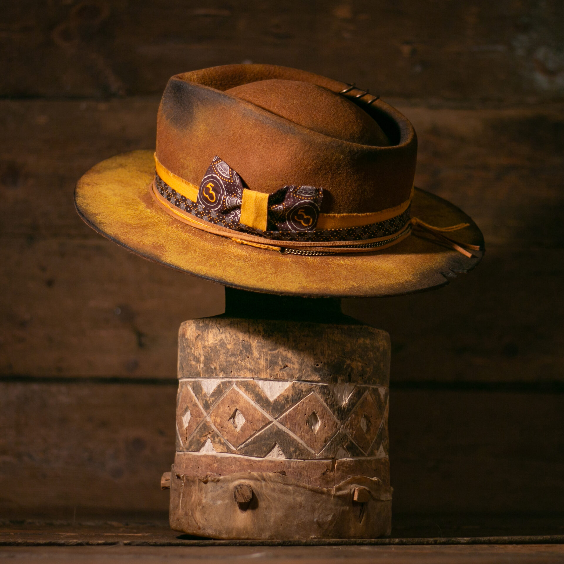 Kianga - Blunt Panga - African Luxury Felt Hats Hand-blocked in Cape Town, SA.