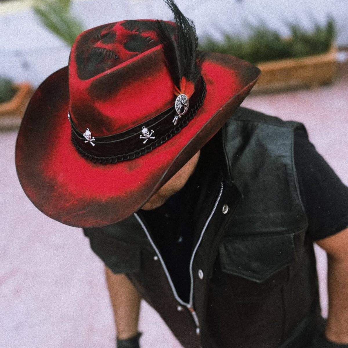 Red Skull Hat