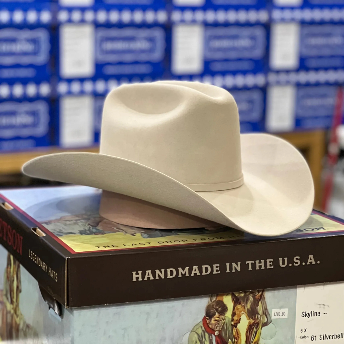6X Skyline Cowboy Hat- Silver Grey