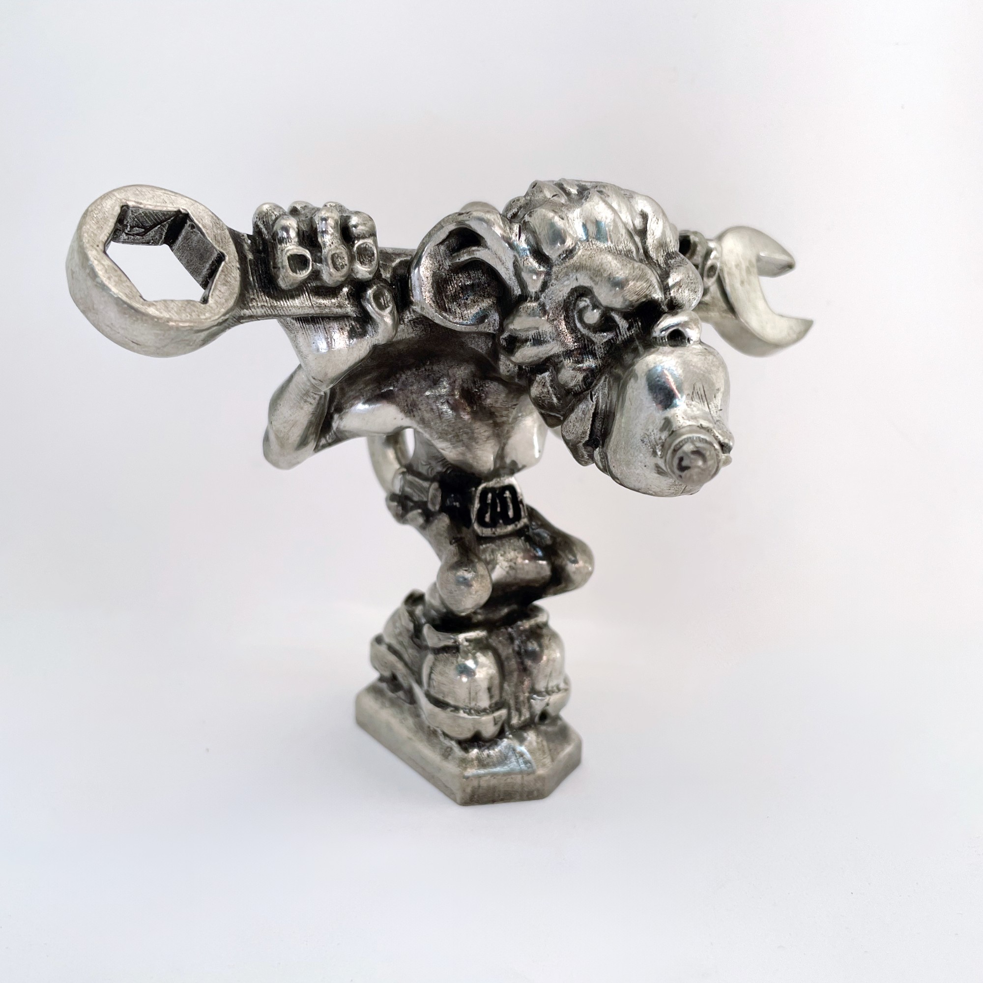 Grease Monkey Mechanic Hood Ornament