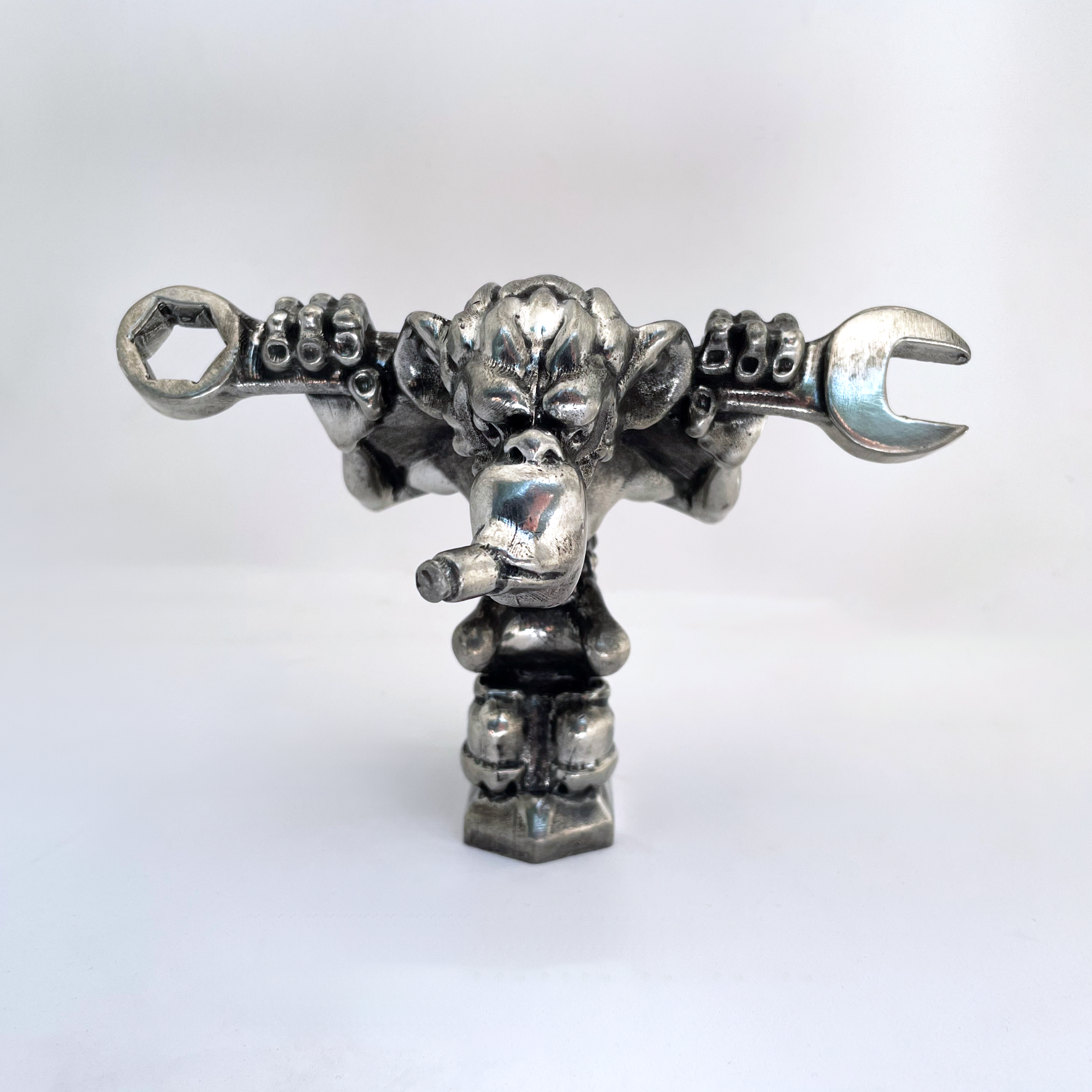 Grease Monkey Mechanic Hood Ornament