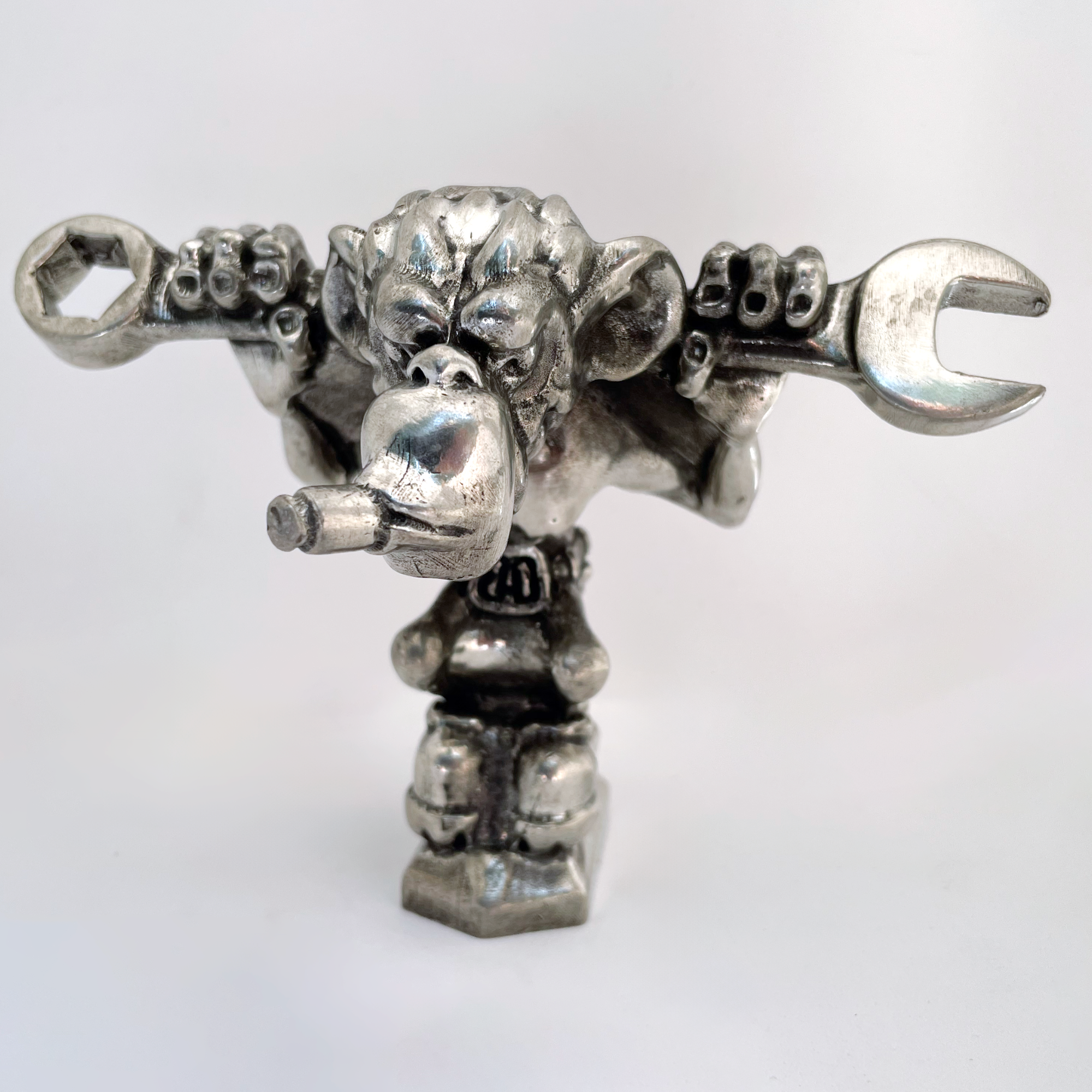 Grease Monkey Mechanic Hood Ornament