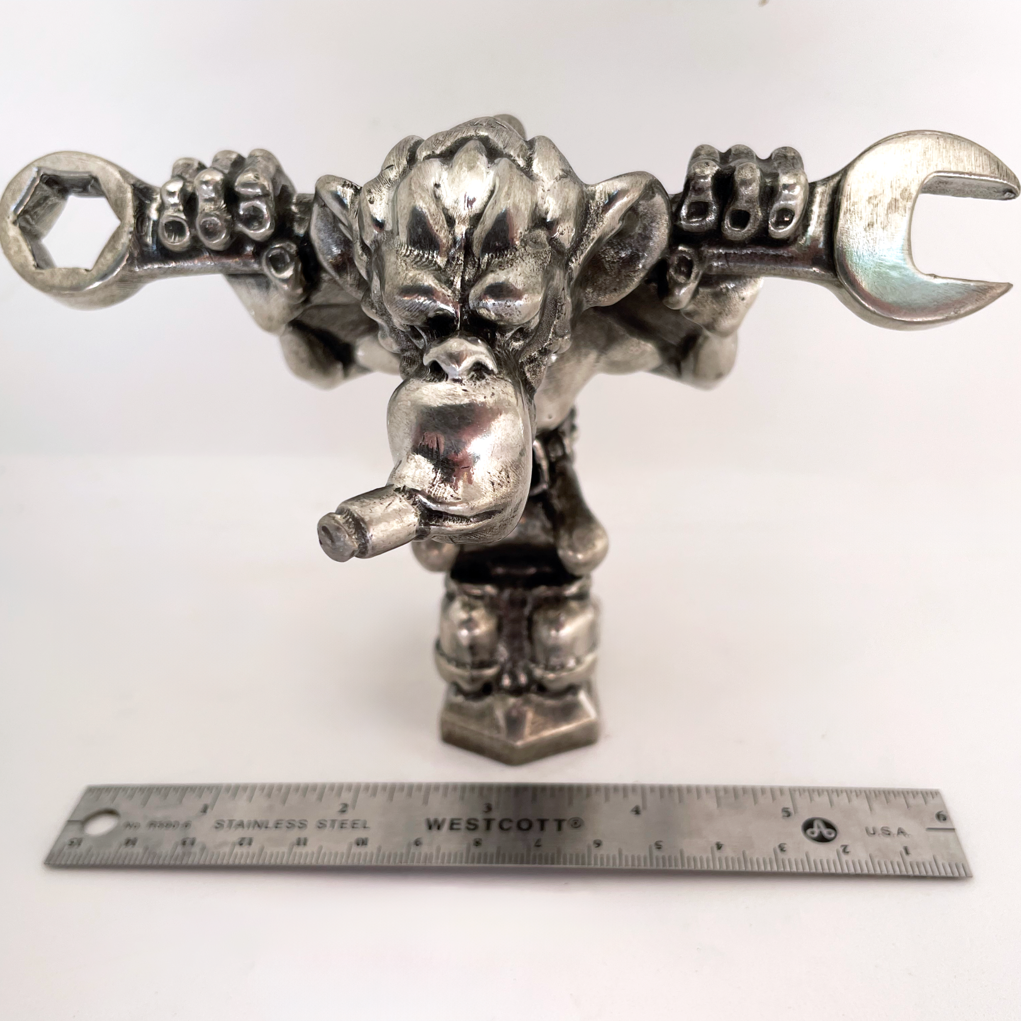 Grease Monkey Mechanic Hood Ornament