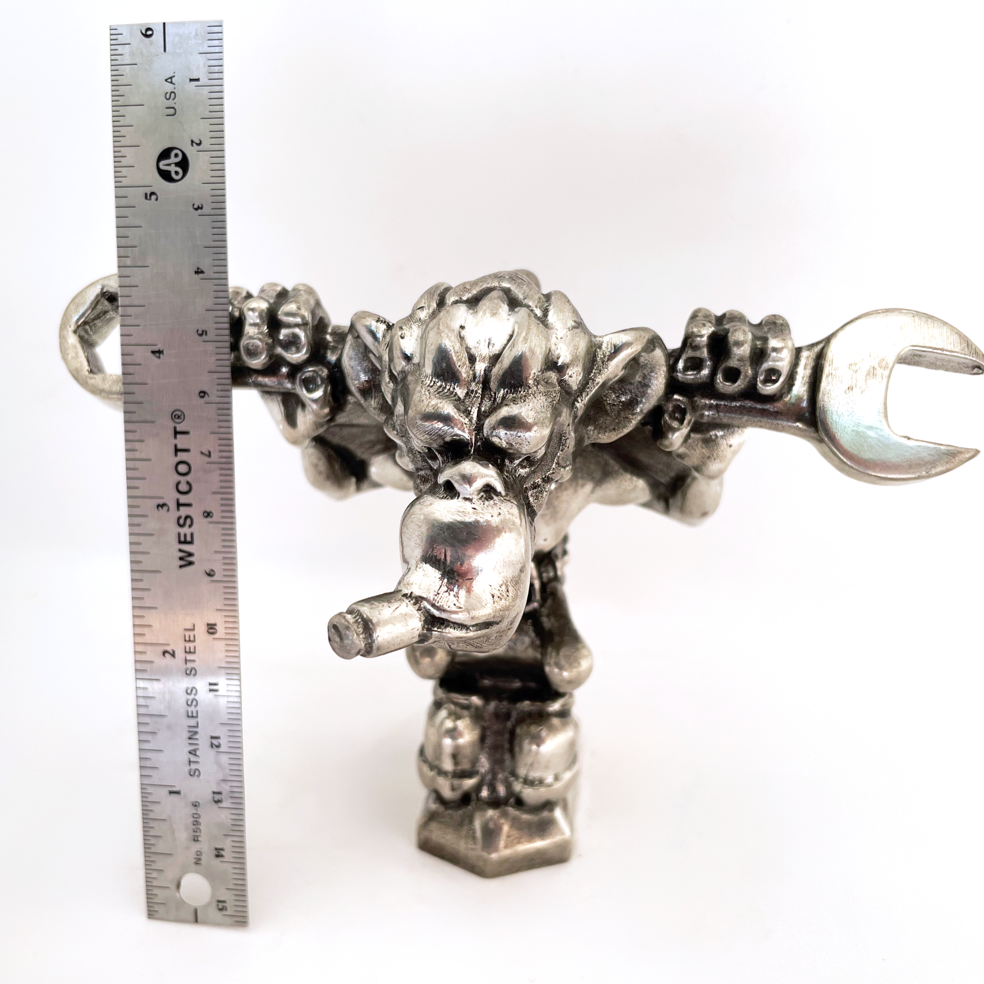 Grease Monkey Mechanic Hood Ornament