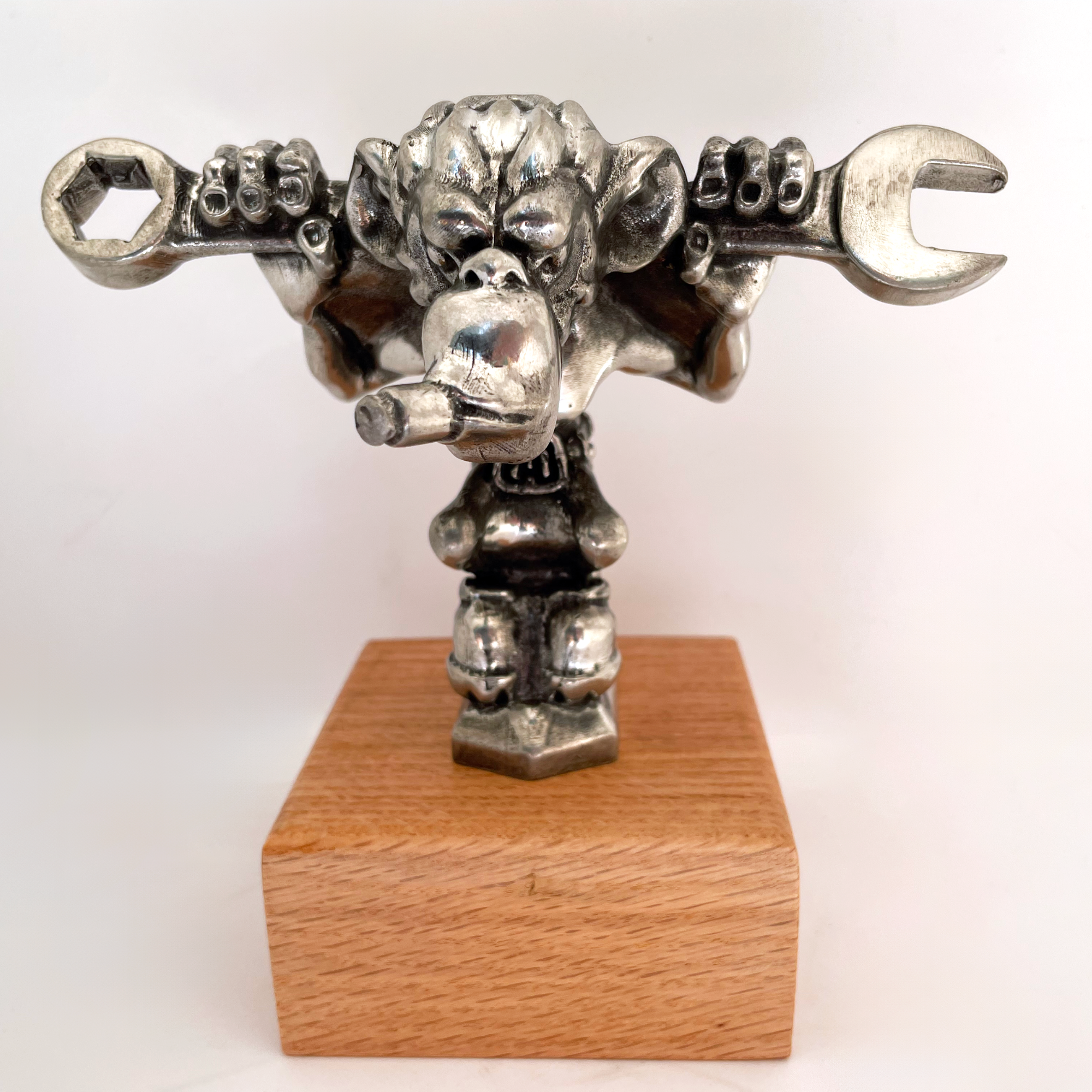 Grease Monkey Mechanic Hood Ornament