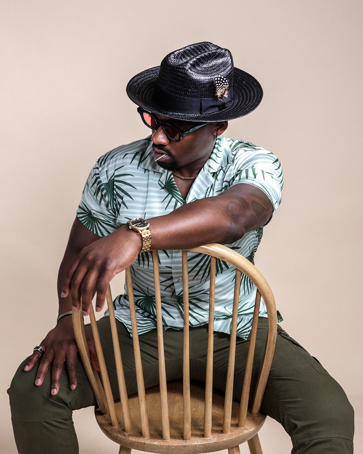 Miller Ranch Straw Fedora Hat - Ebony