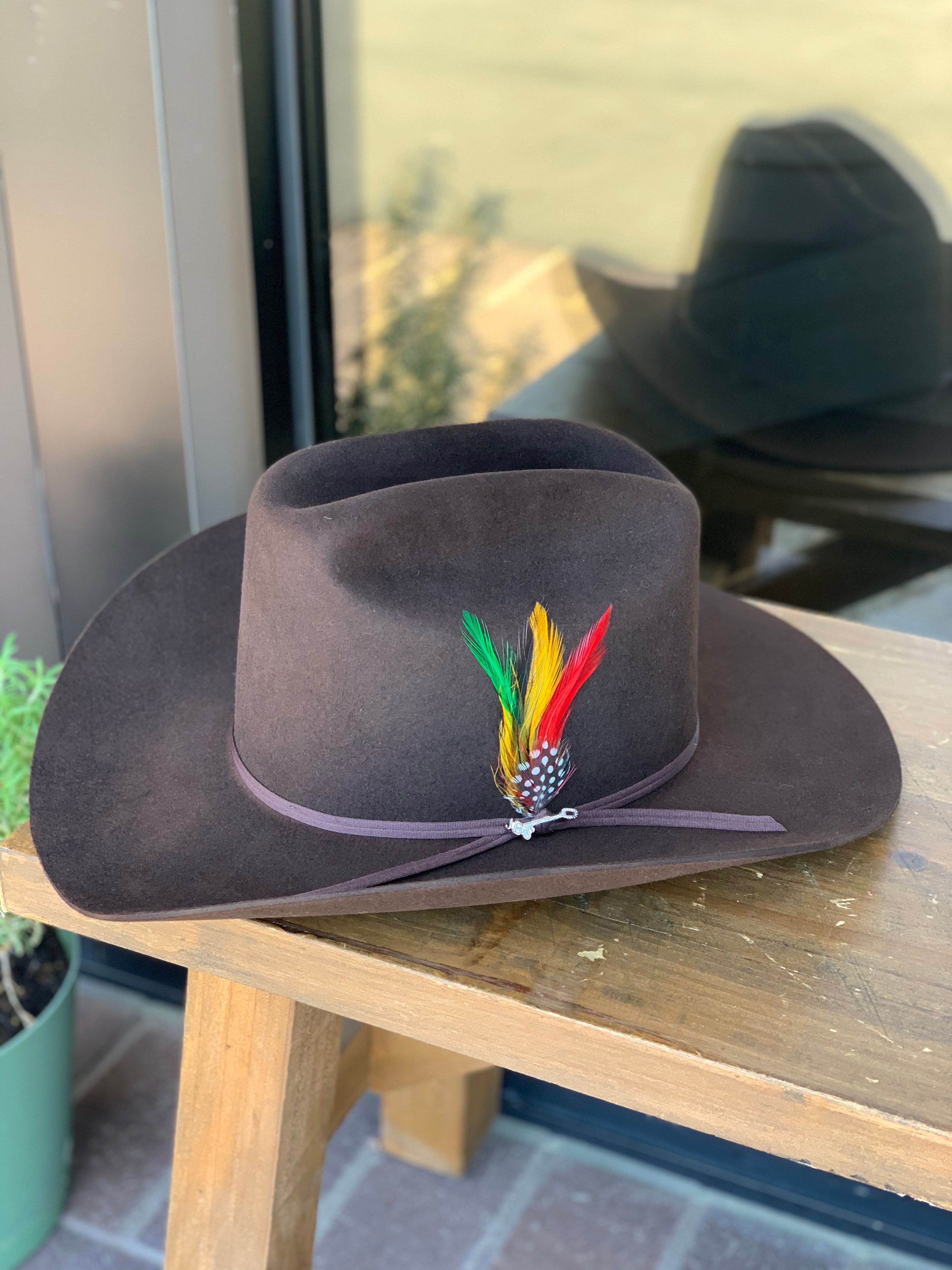 S.T 6x Rancher Chocolate Cowboy Felt Hat Sinaloa (Copa Alta Falda/Brim 3.5")