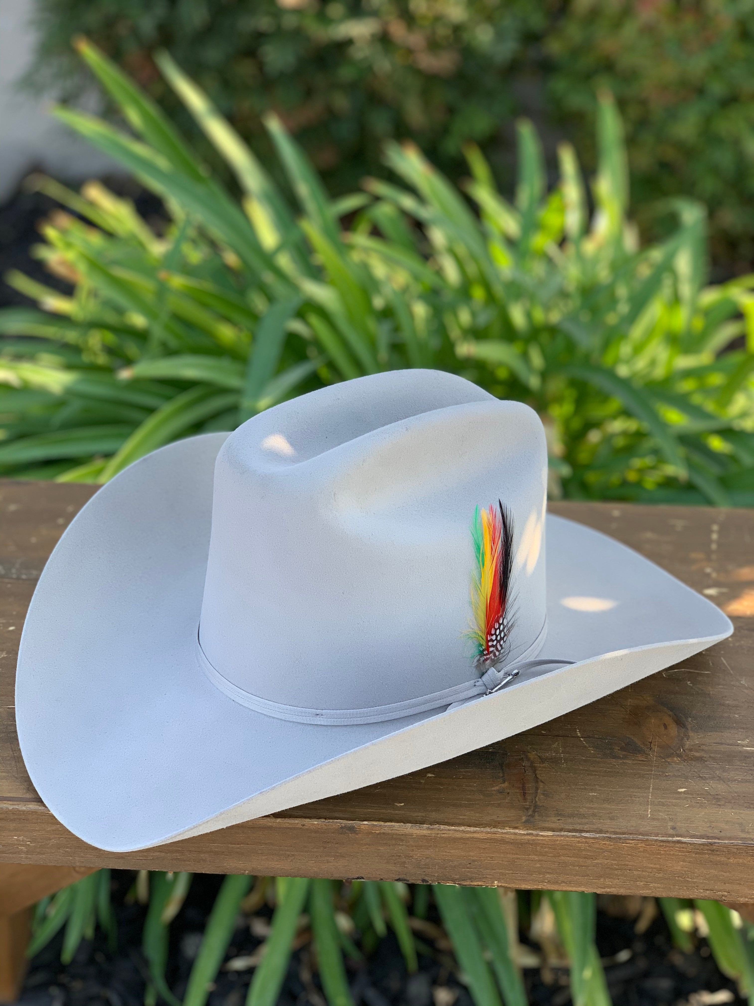 S.T 6x Rancher Mist Grey Cowboy Felt Hat (Copa Alta Falda/Brim 4")