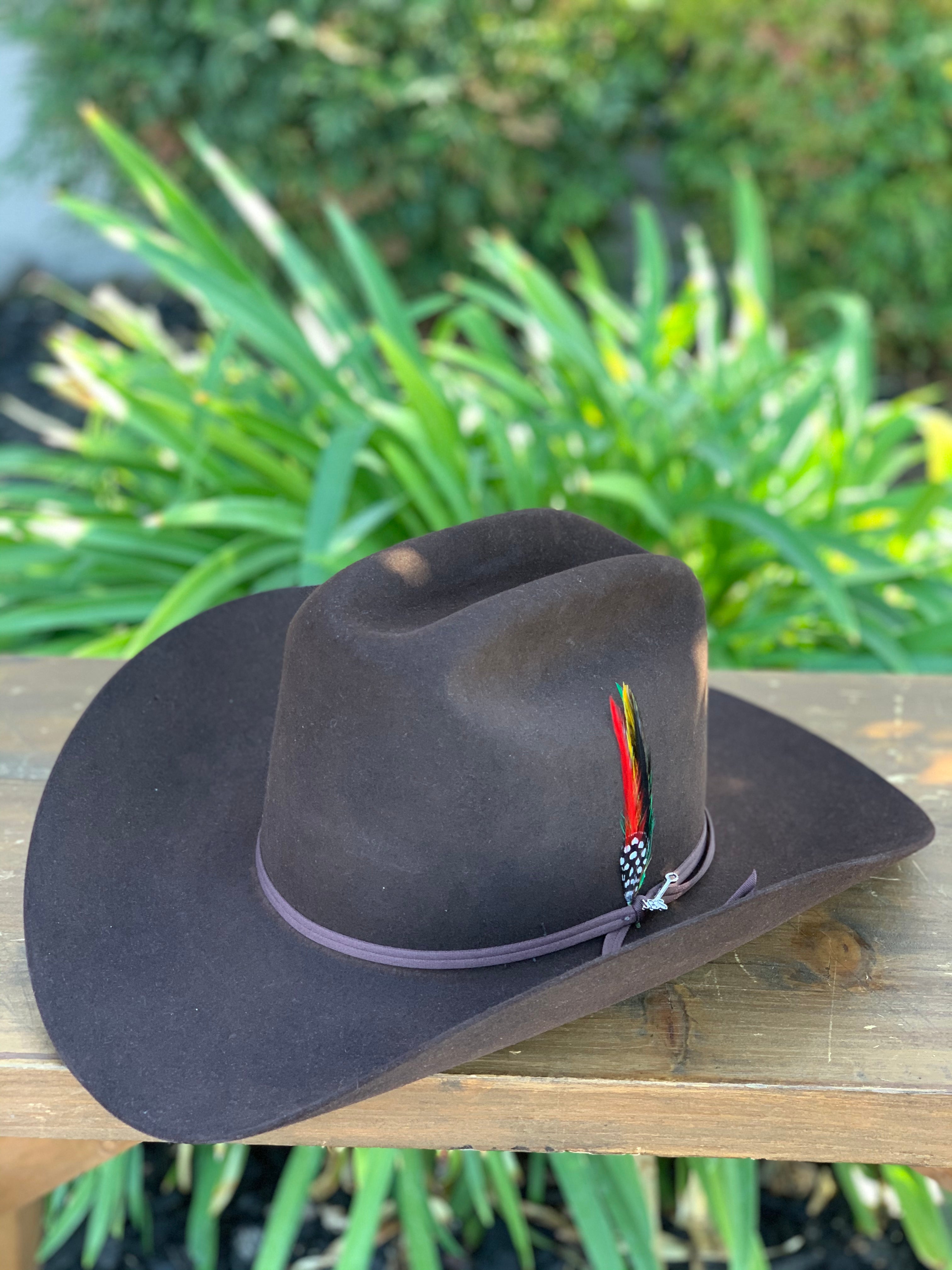 S.T 6x Rancher Chocolate Cowboy Felt Hat (Copa Alta Falda/Brim 4")