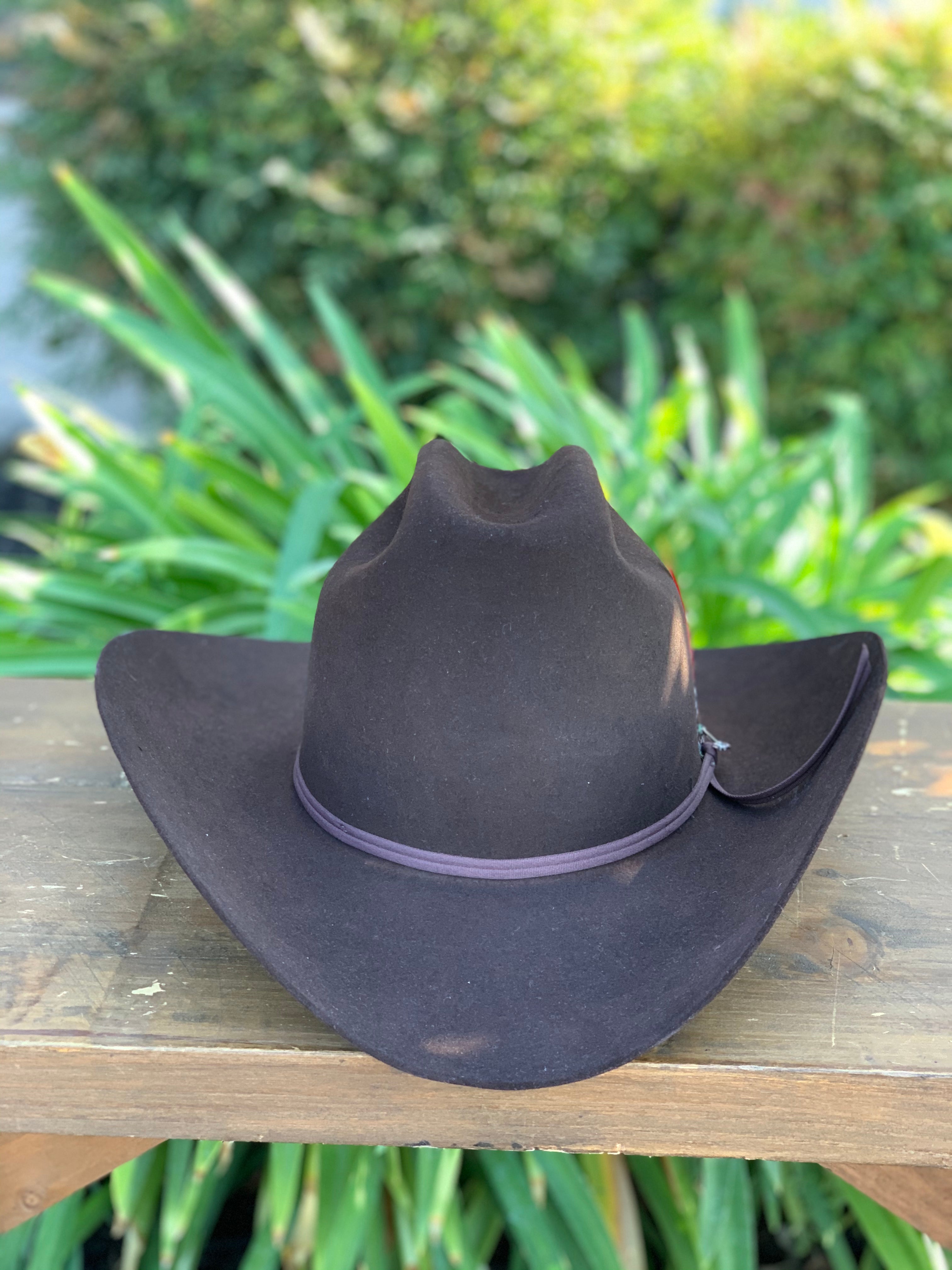 S.T 6x Rancher Chocolate Cowboy Felt Hat (Copa Alta Falda/Brim 4")