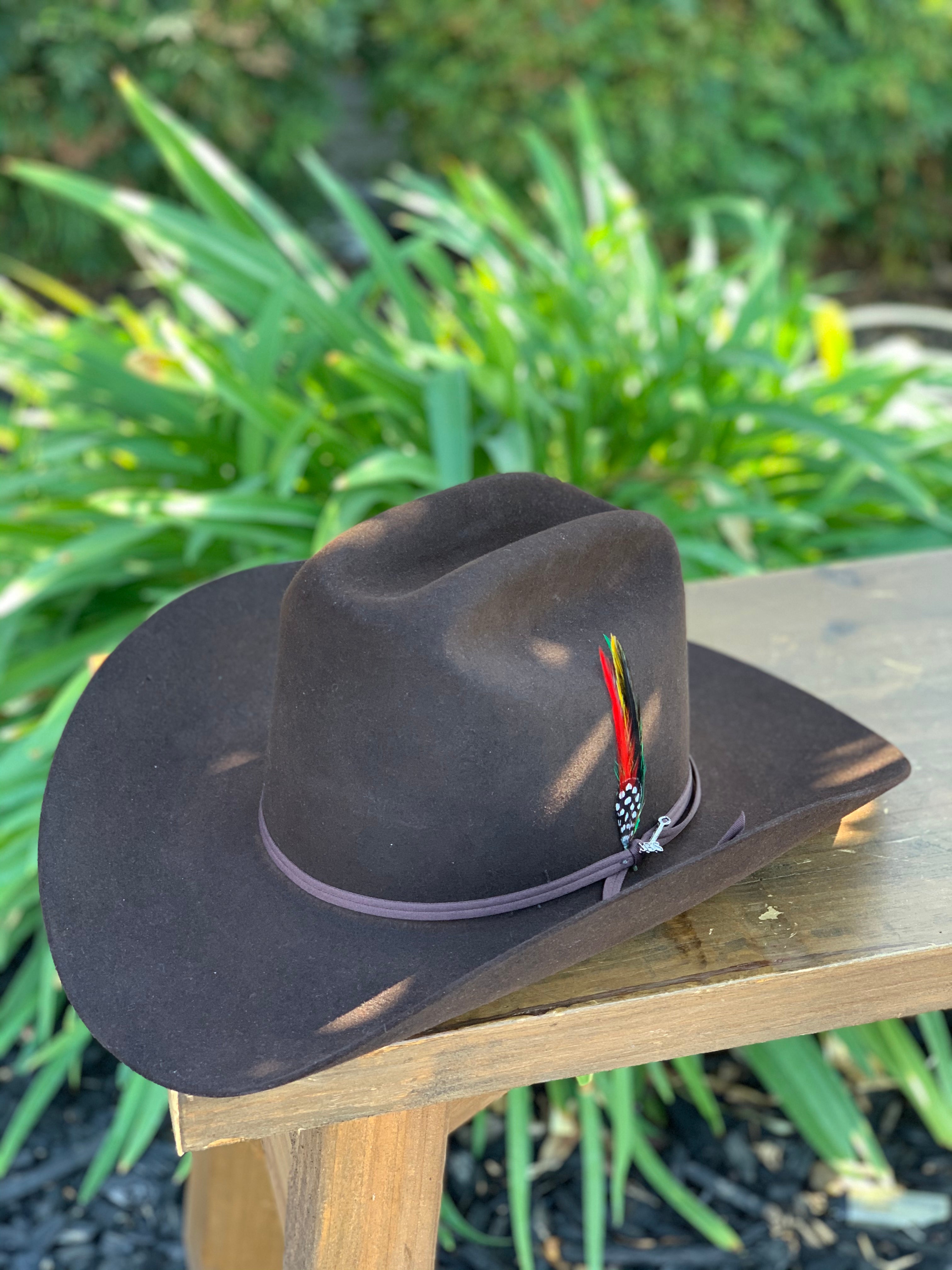 S.T 6x Rancher Chocolate Cowboy Felt Hat (Copa Alta Falda/Brim 4")