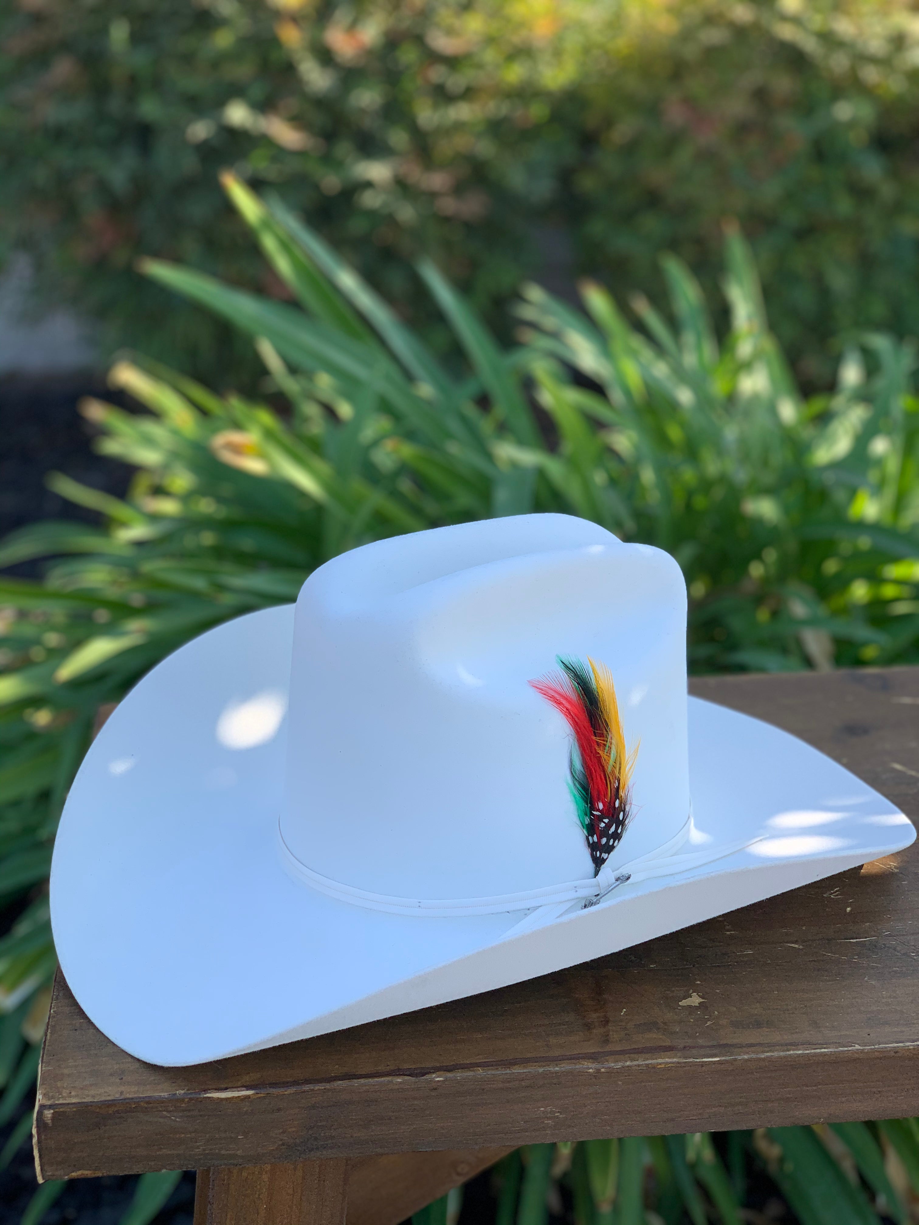 S.T 6x Rancher Premium White Cowboy Felt Hat (Copa Alta Falda/Brim 4")