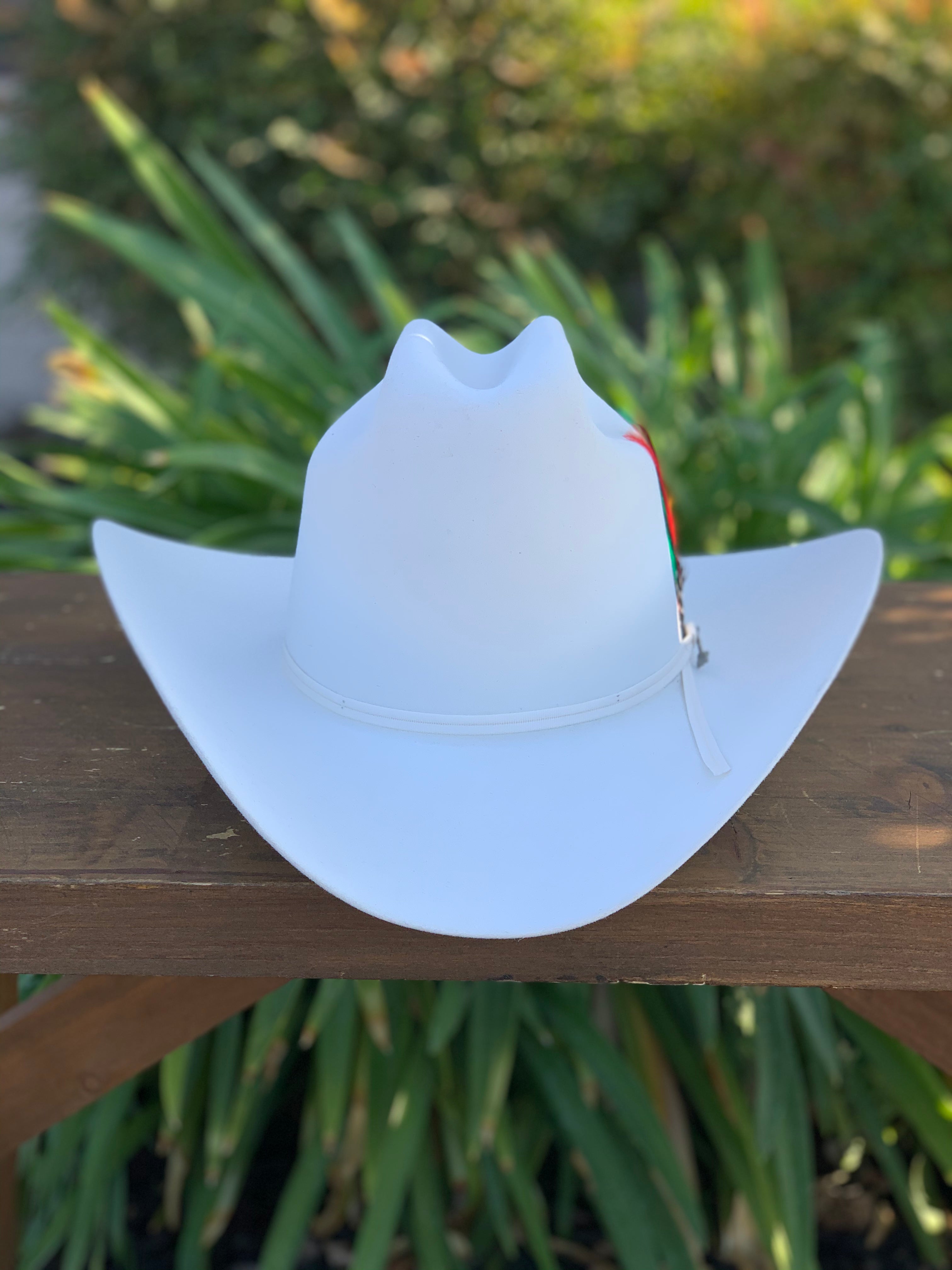 S.T 6x Rancher Premium White Cowboy Felt Hat (Copa Alta Falda/Brim 4")