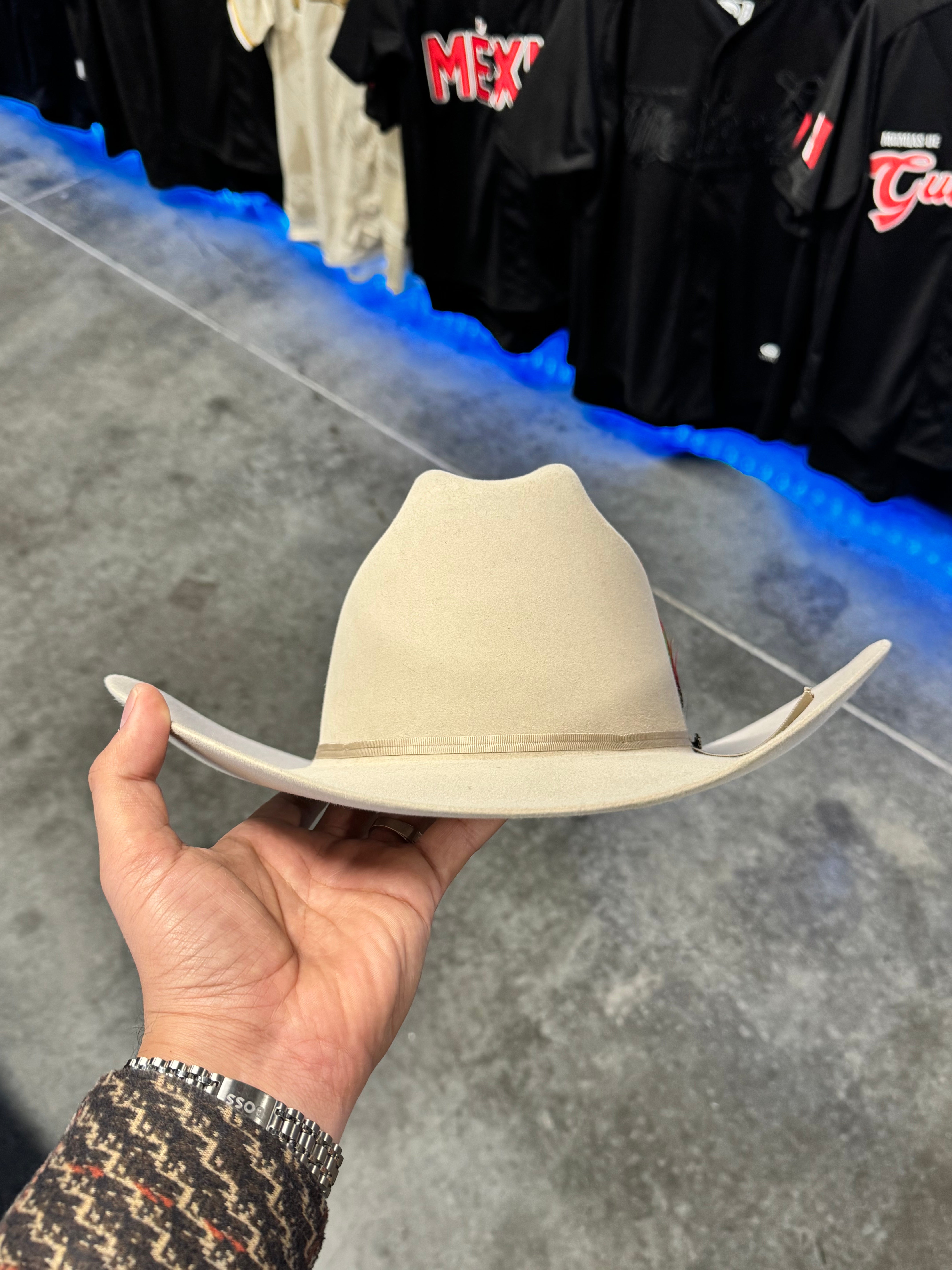S.T 6x Spartan Silverbelly Cowboy Felt Hat Sinaloa (Copa Chica Falda/Brim 4")