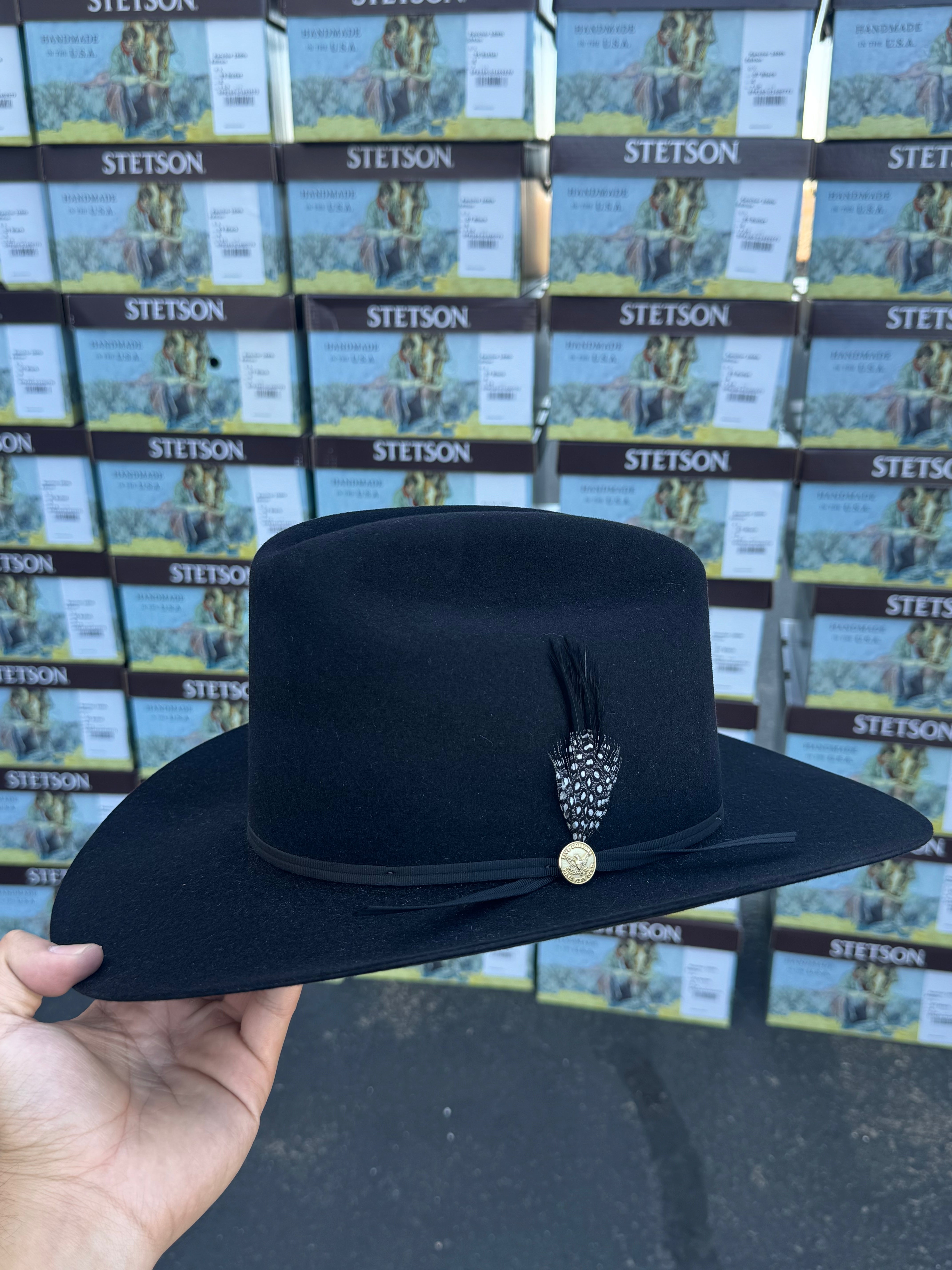 S.T 6x Rancher Black Cowboy Felt Hat Sinaloa (Copa Alta Falda/Brim 3.5") 160th EDITION