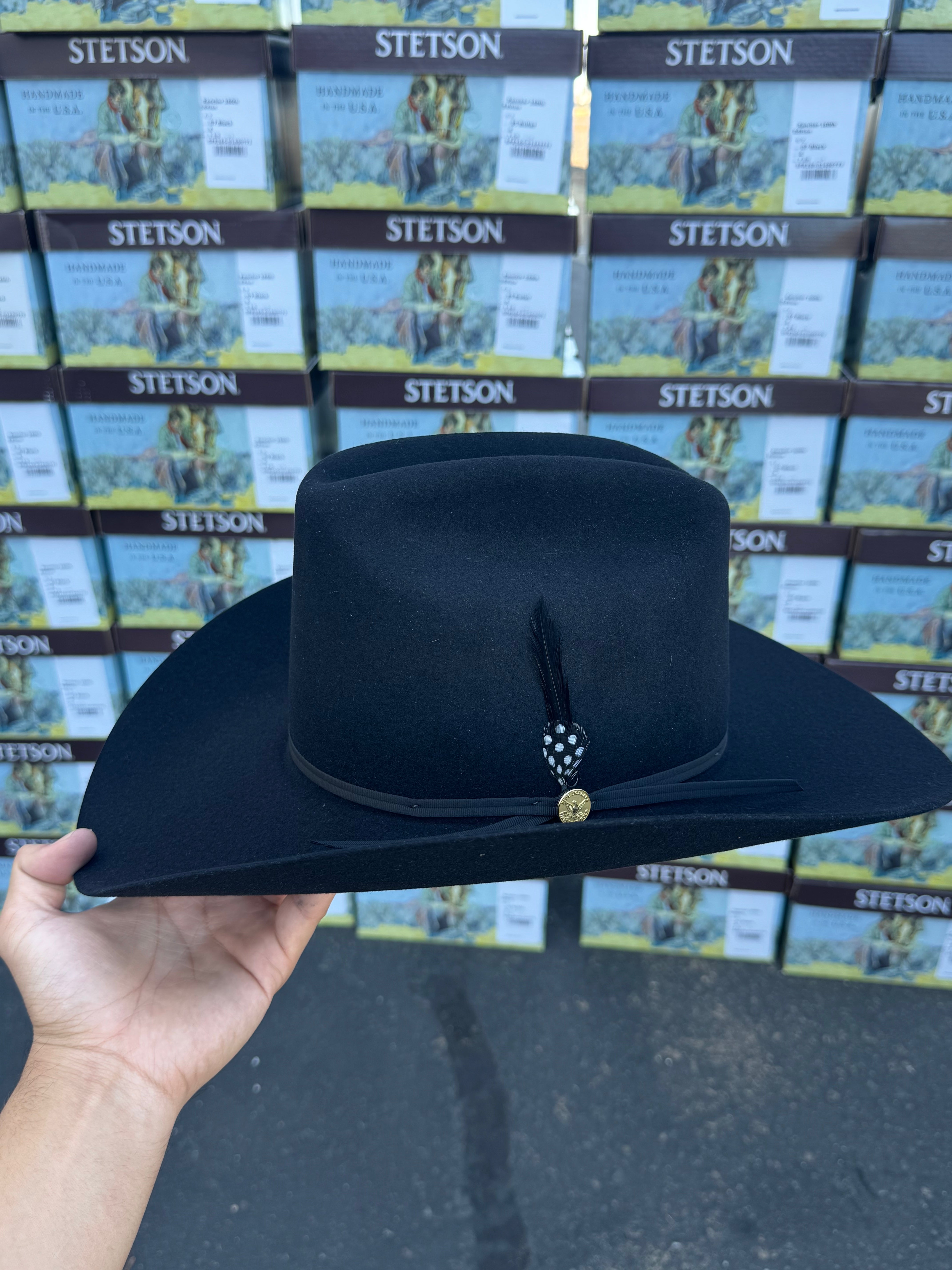 S.T 6x Rancher Black Cowboy Felt Hat Sinaloa (Copa Alta Falda/Brim 3.5") 160th EDITION