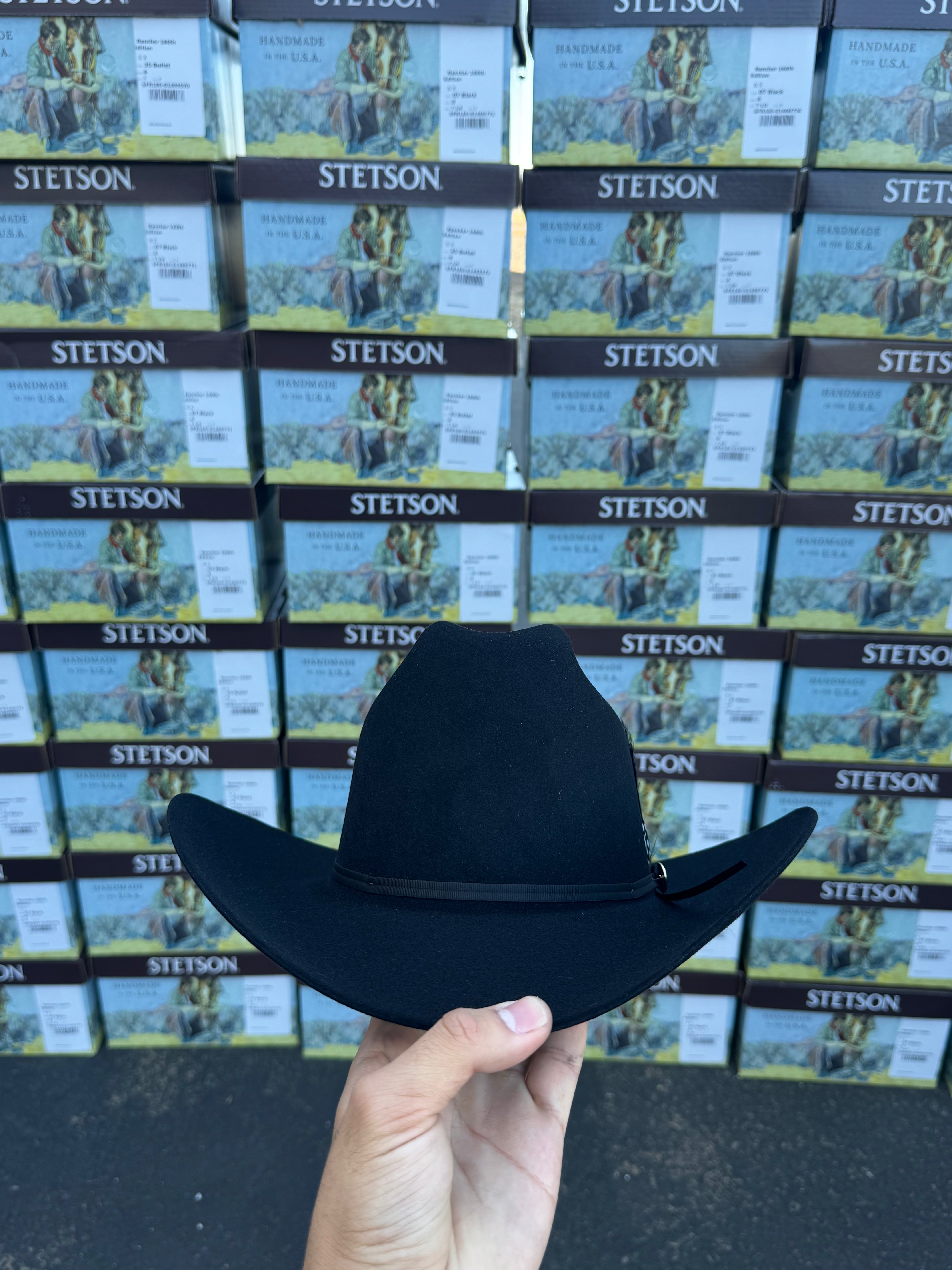 S.T 6x Rancher Black Cowboy Felt Hat Sinaloa (Copa Alta Falda/Brim 4") 160th EDITION