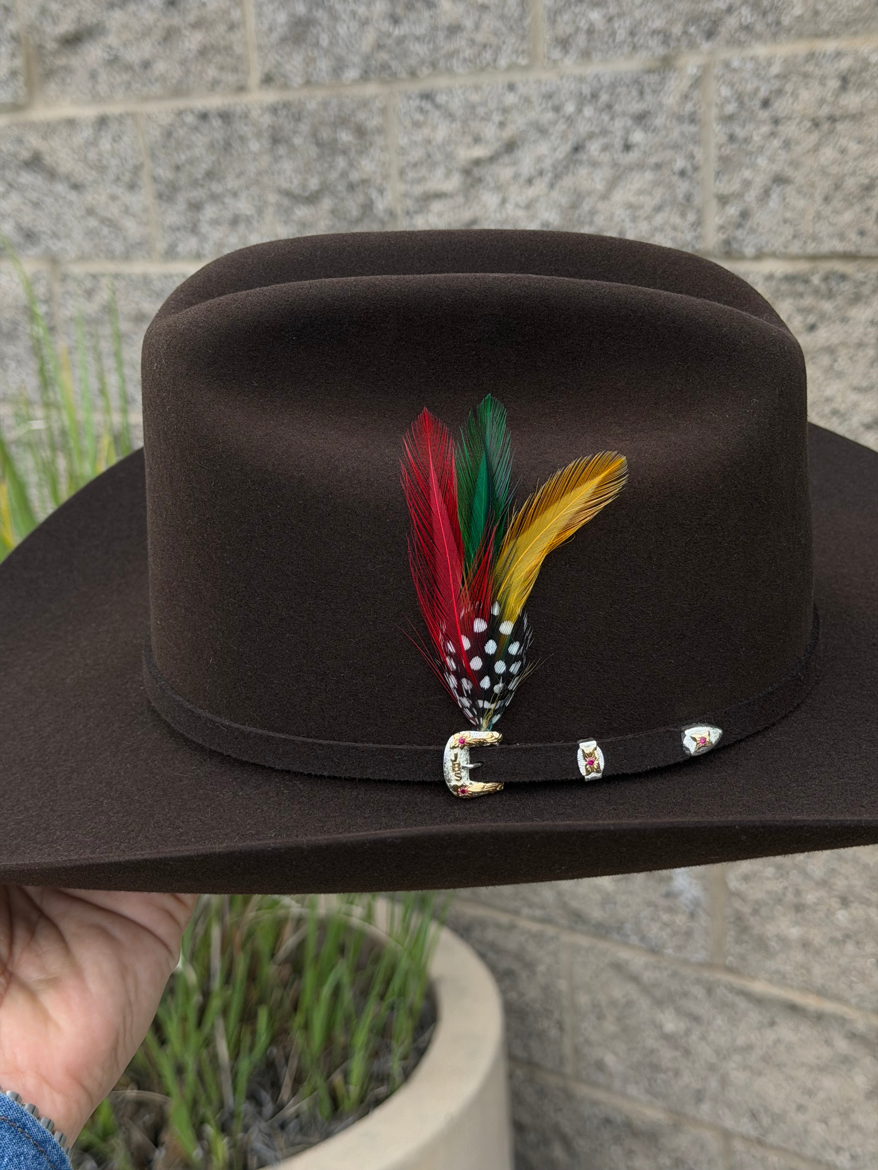 S.T El Patron Premier 30x Mocha Cowboy Felt Hat (Dark Brown)