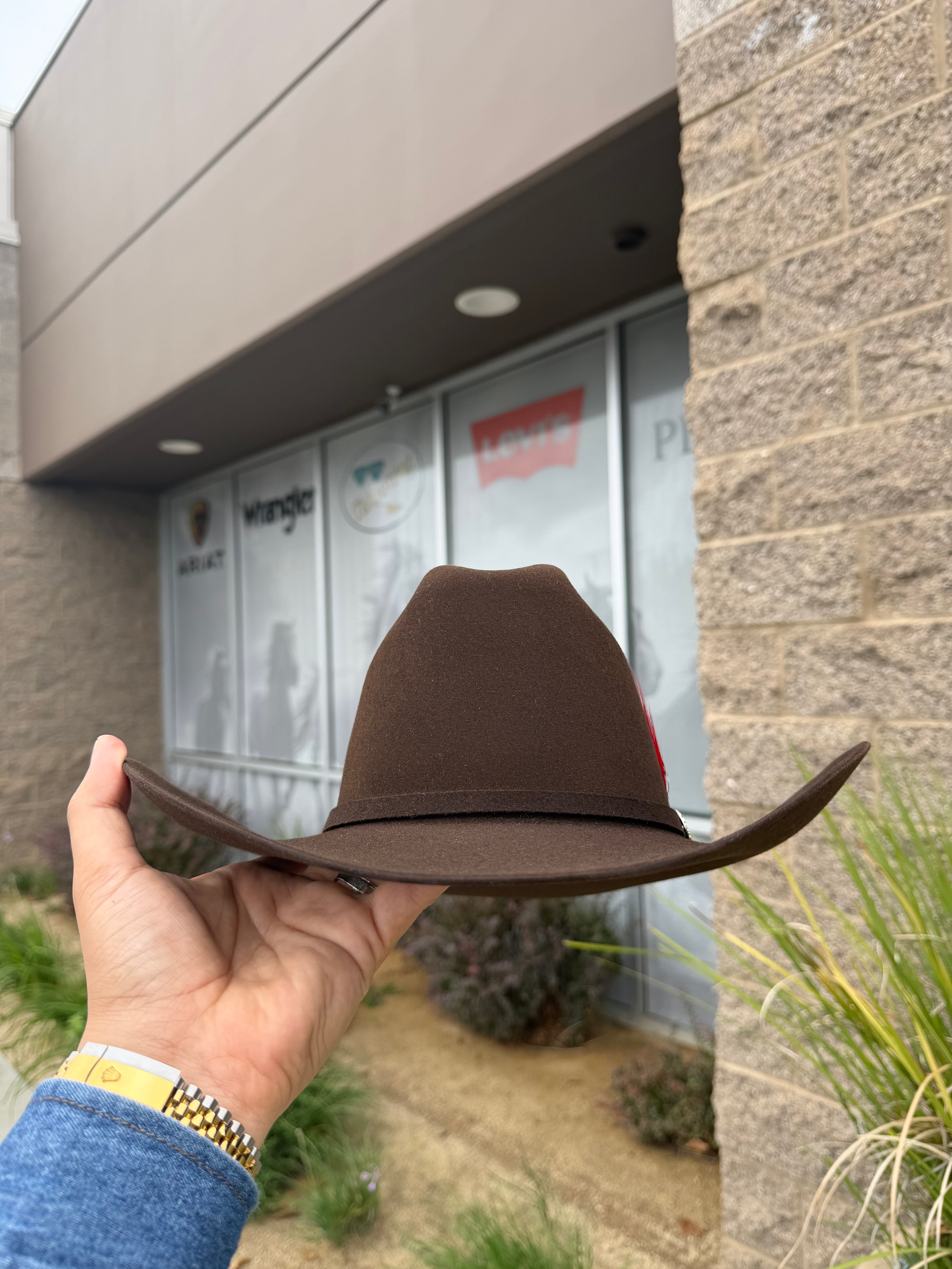 S.T El Patron Premier 30x Mocha Cowboy Felt Hat (Dark Brown)